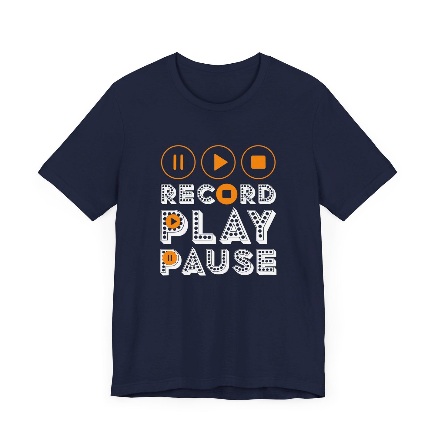 Record Play Pause - Unisex Jersey Short Sleeve Tee