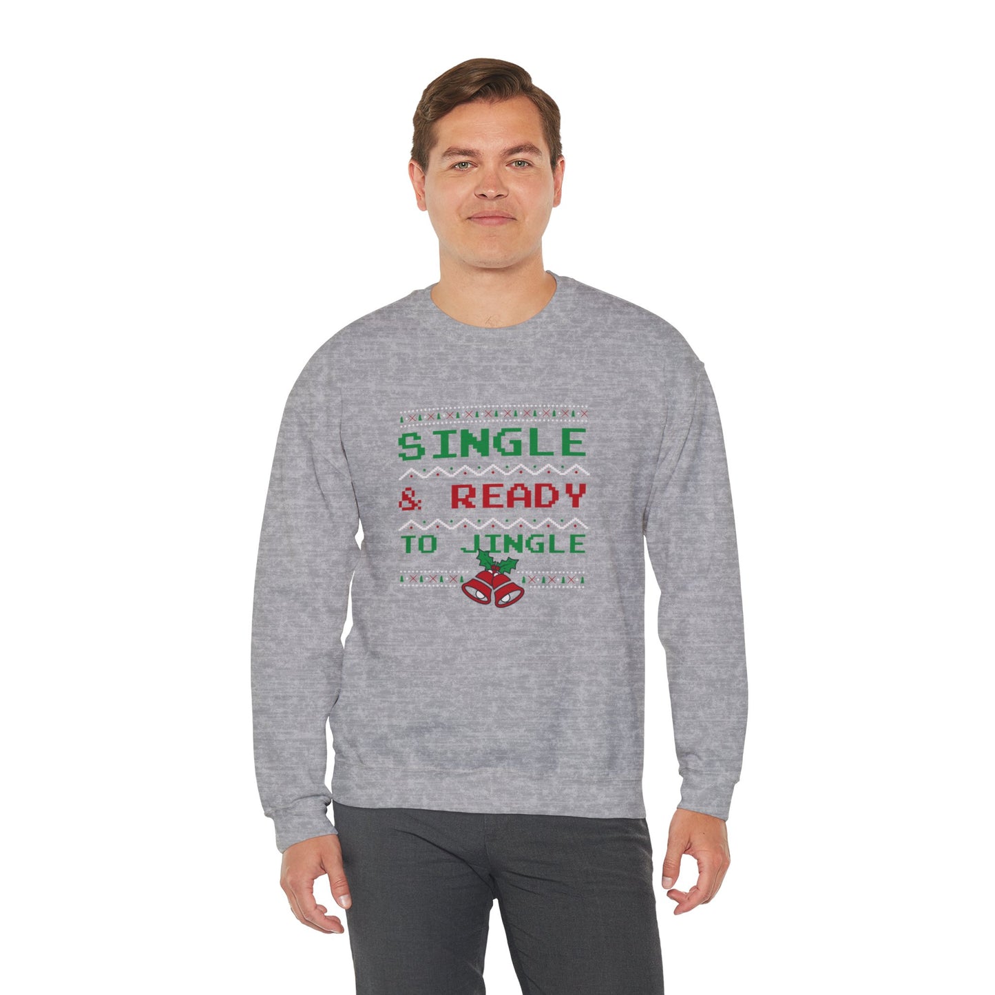 Single and Ready to Jingle - Unisex Heavy Blend™ Crewneck Sweatshirt