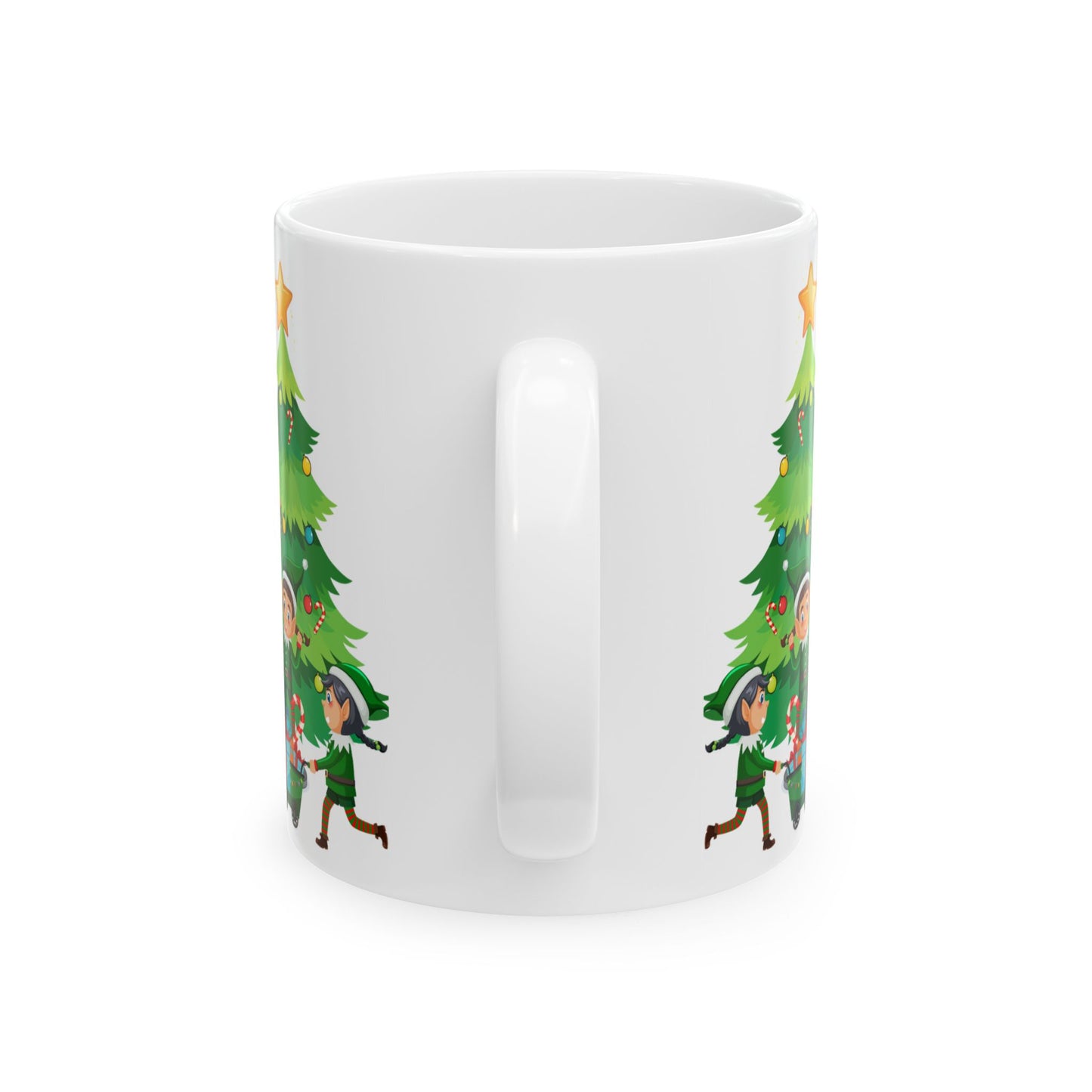 Little Elves with Christmas Gifts - Ceramic Mug, (11oz, 15oz) - 10293