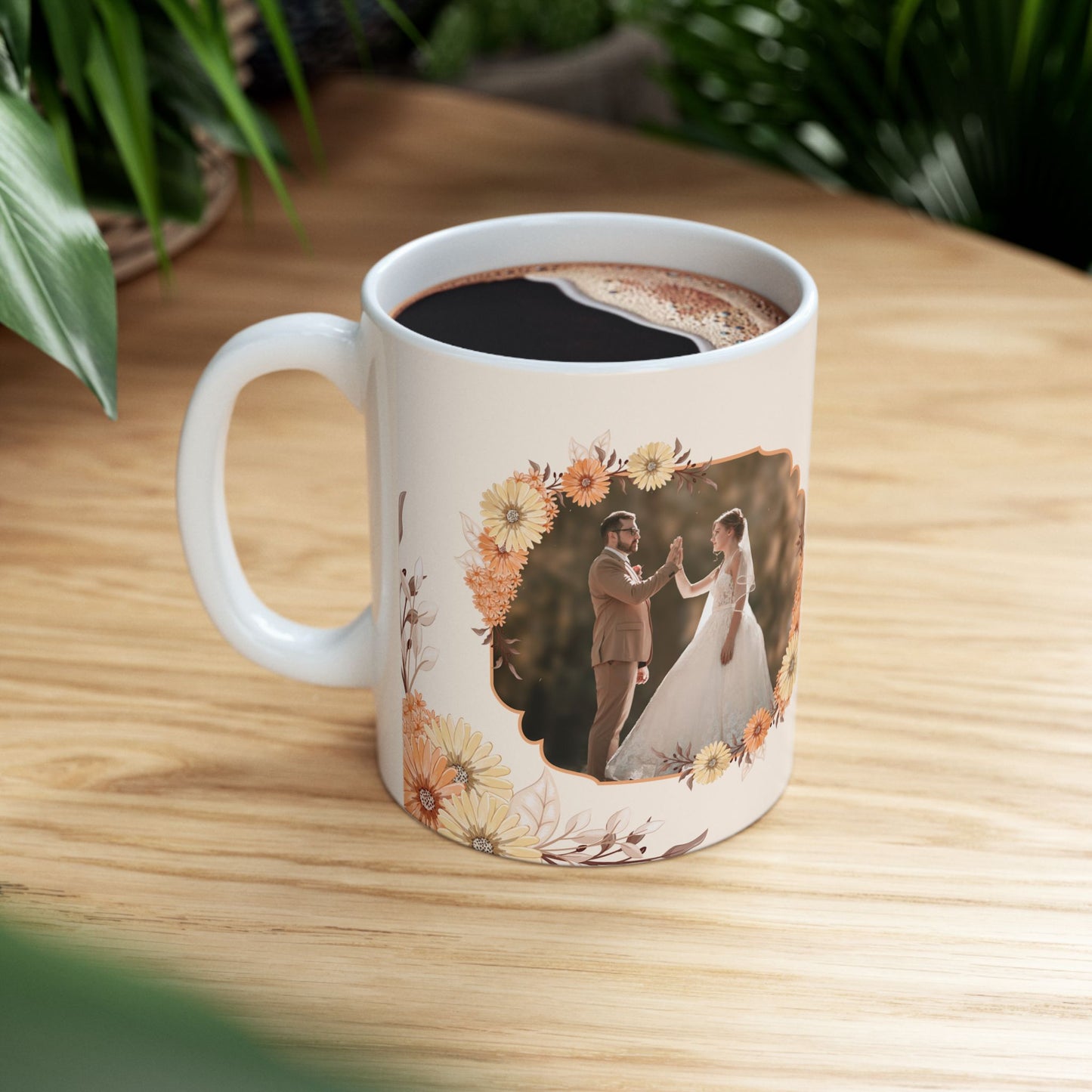 Happy Wedding, Details Customizable - Ceramic Mug, (11oz, 15oz) - 10964