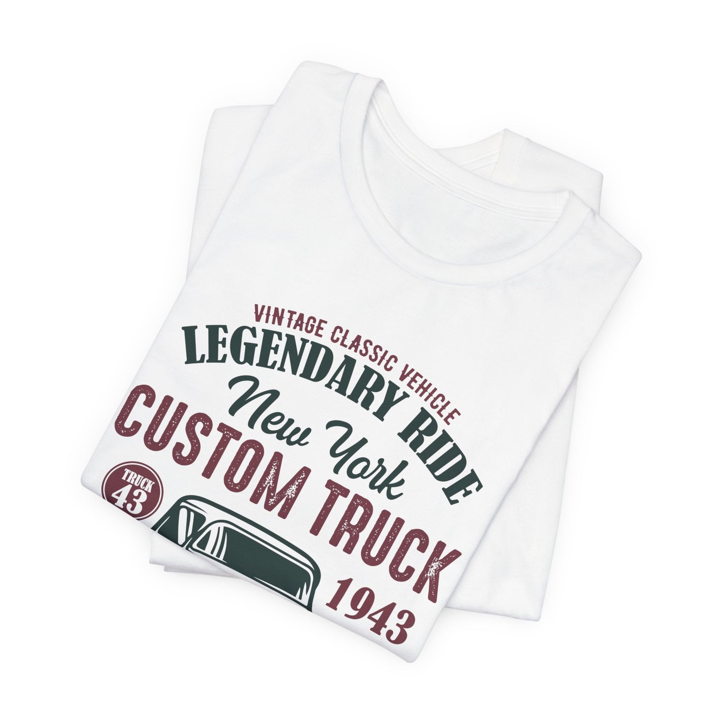 Vintage Classic Vehicle, Legendary Ride, New York Custom Truck - Unisex Jersey Short Sleeve Tee - 13033