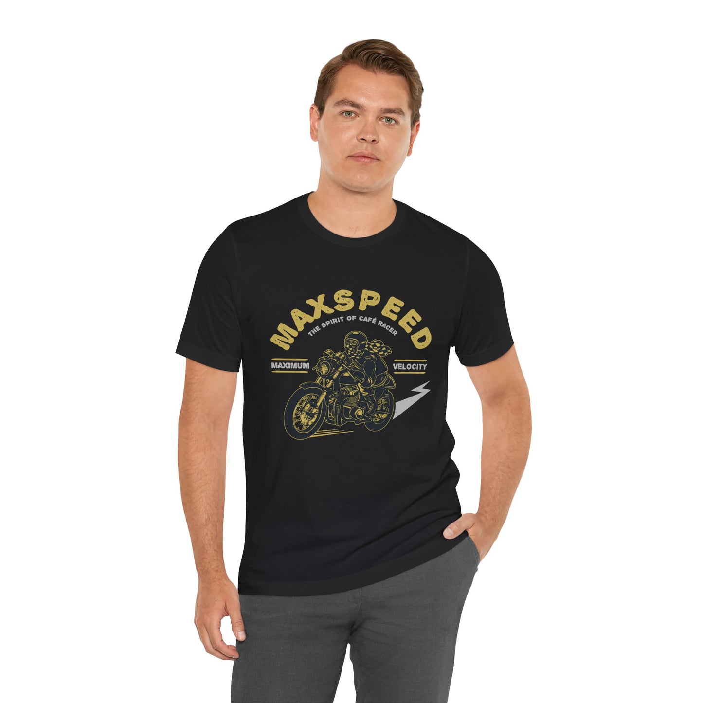 Maxspeed, The Spirit of Cafe Racer - Unisex Jersey Short Sleeve Tee - 13636