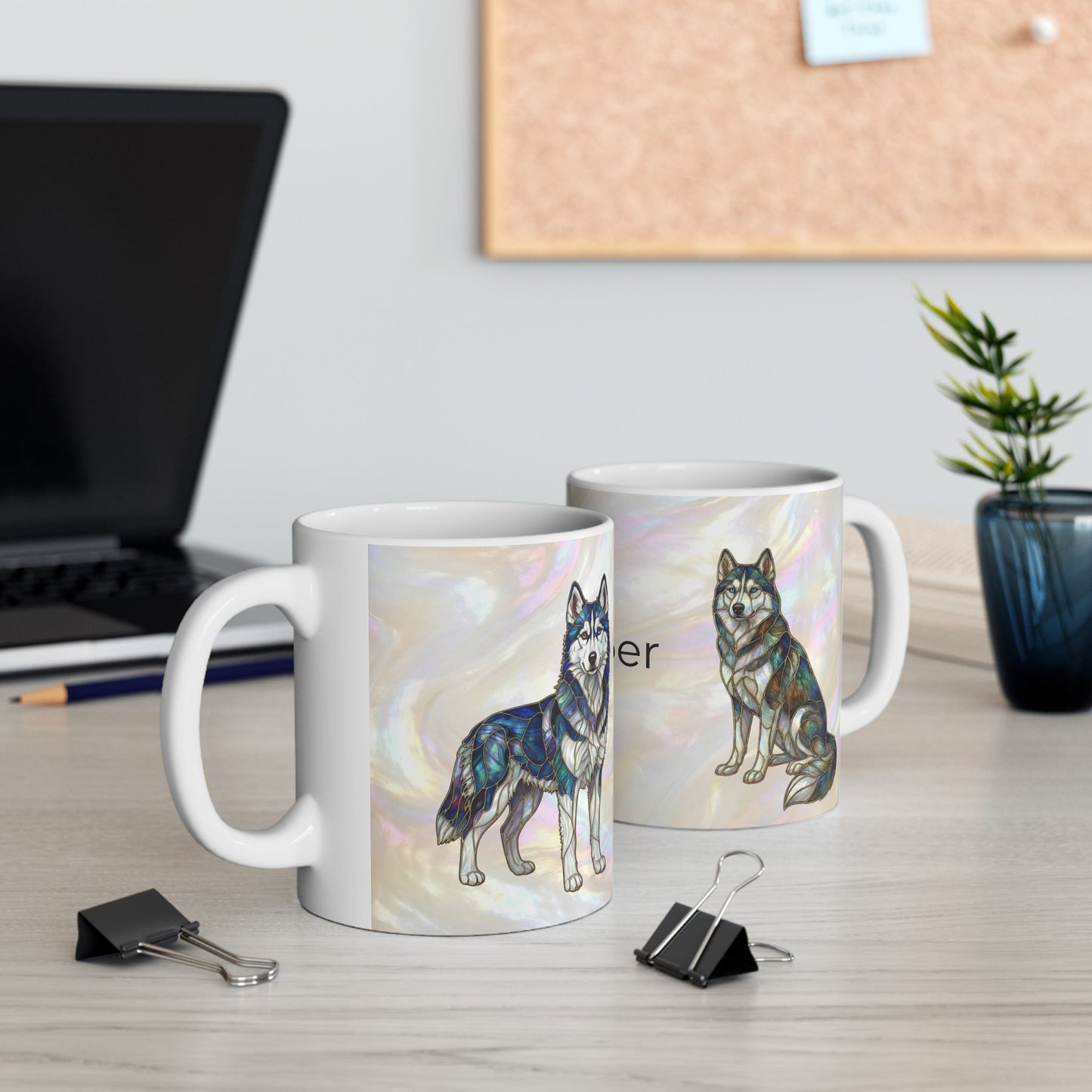 Personalized Husky Name Mug — Custom 'Cooper' Ceramic Coffee Cup (11oz/15oz) - 14524