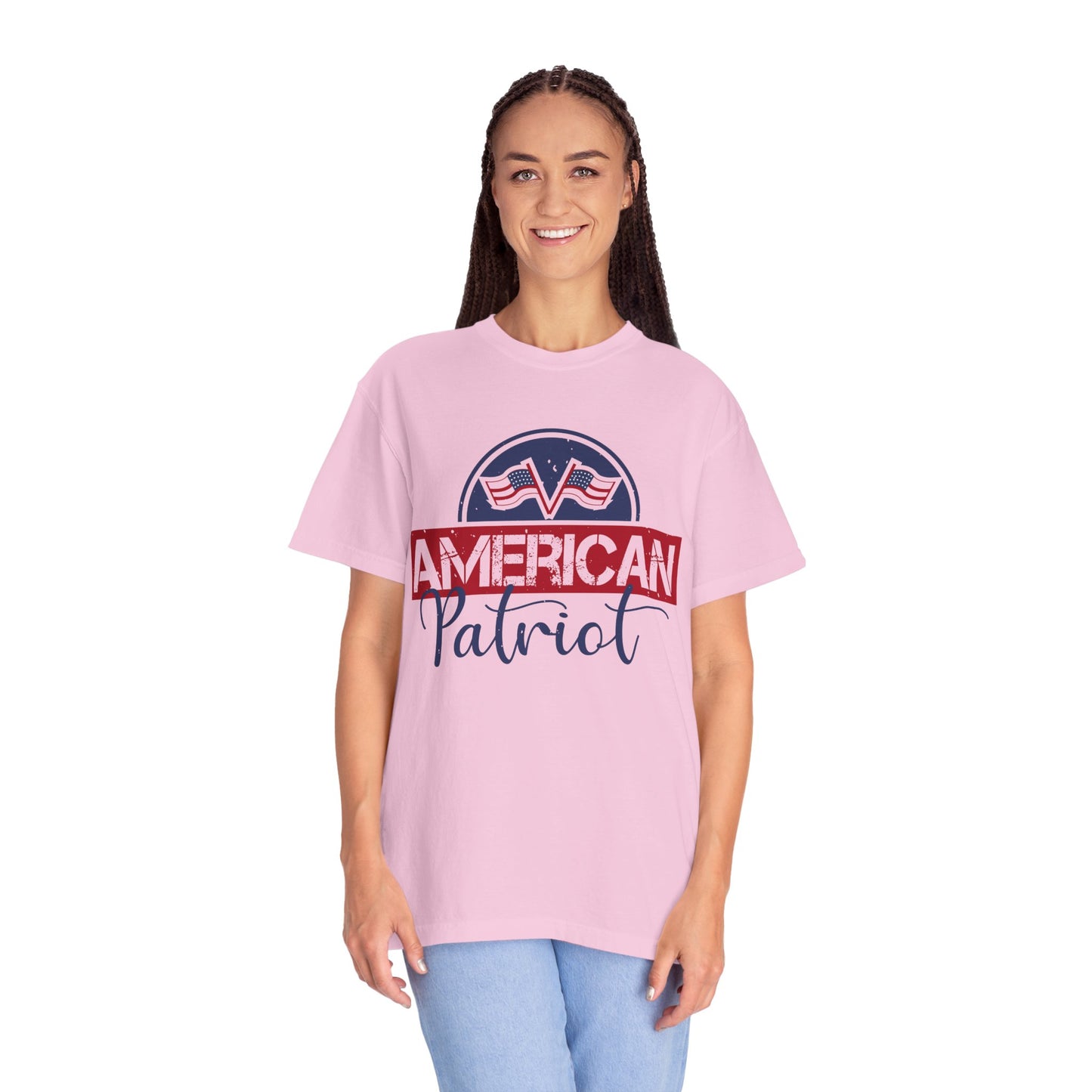 American Patriot Garment-Dyed T-Shirt, USA Pride Tee, 4th of July Shirt, Americana Apparel, Unisex Casual Wear - 13813