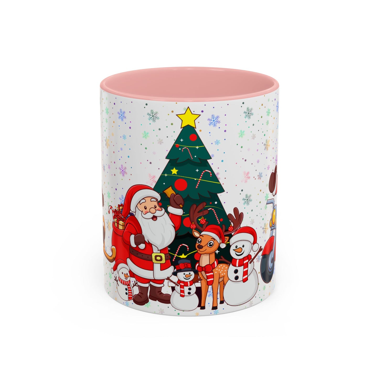 Christmas Party, Santa, Snowman & Reindeer - Accent Coffee Mug (11, 15oz) - 10427