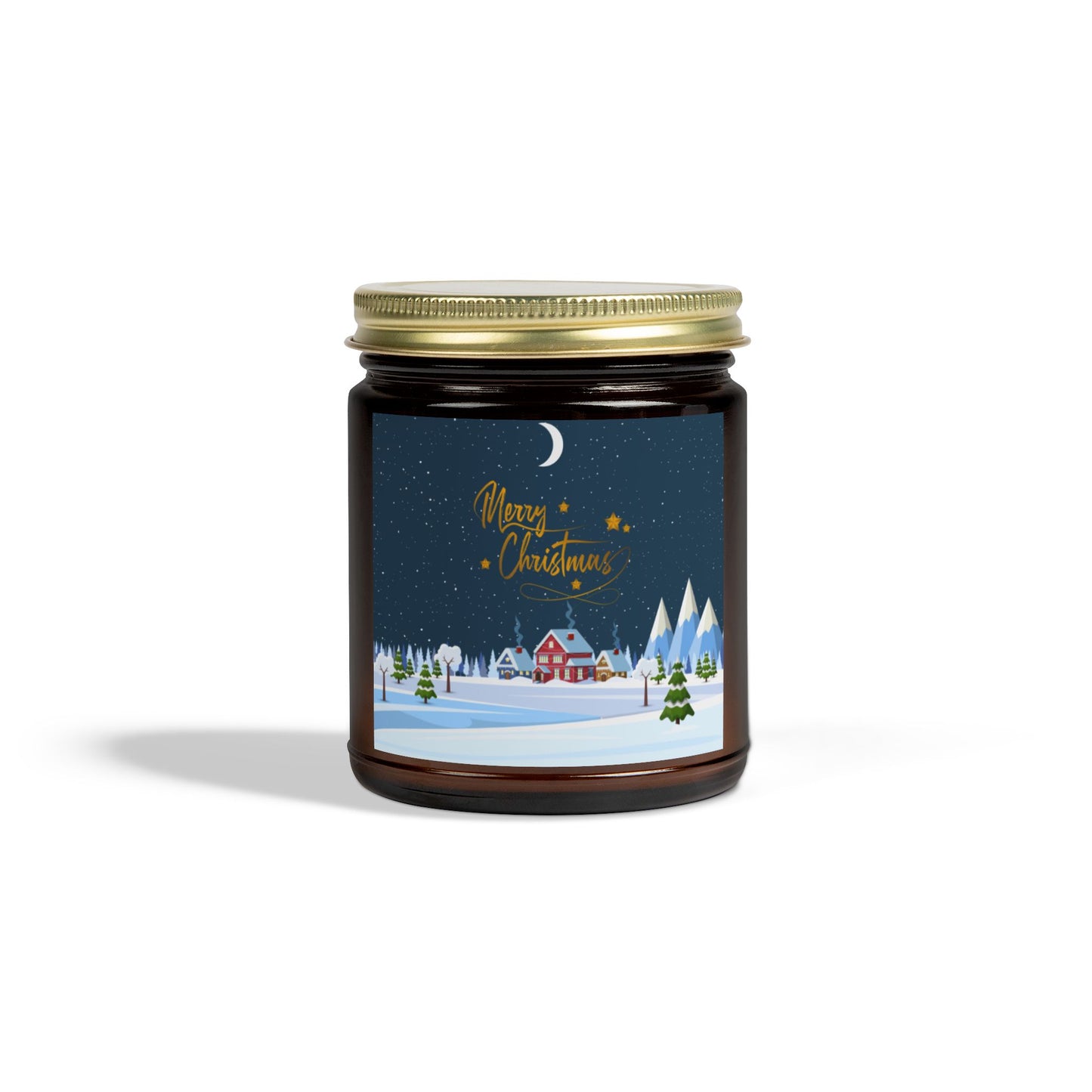 Merry Christmas - Scented Candles, Coconut Apricot Wax (4oz, 9oz) - 10235