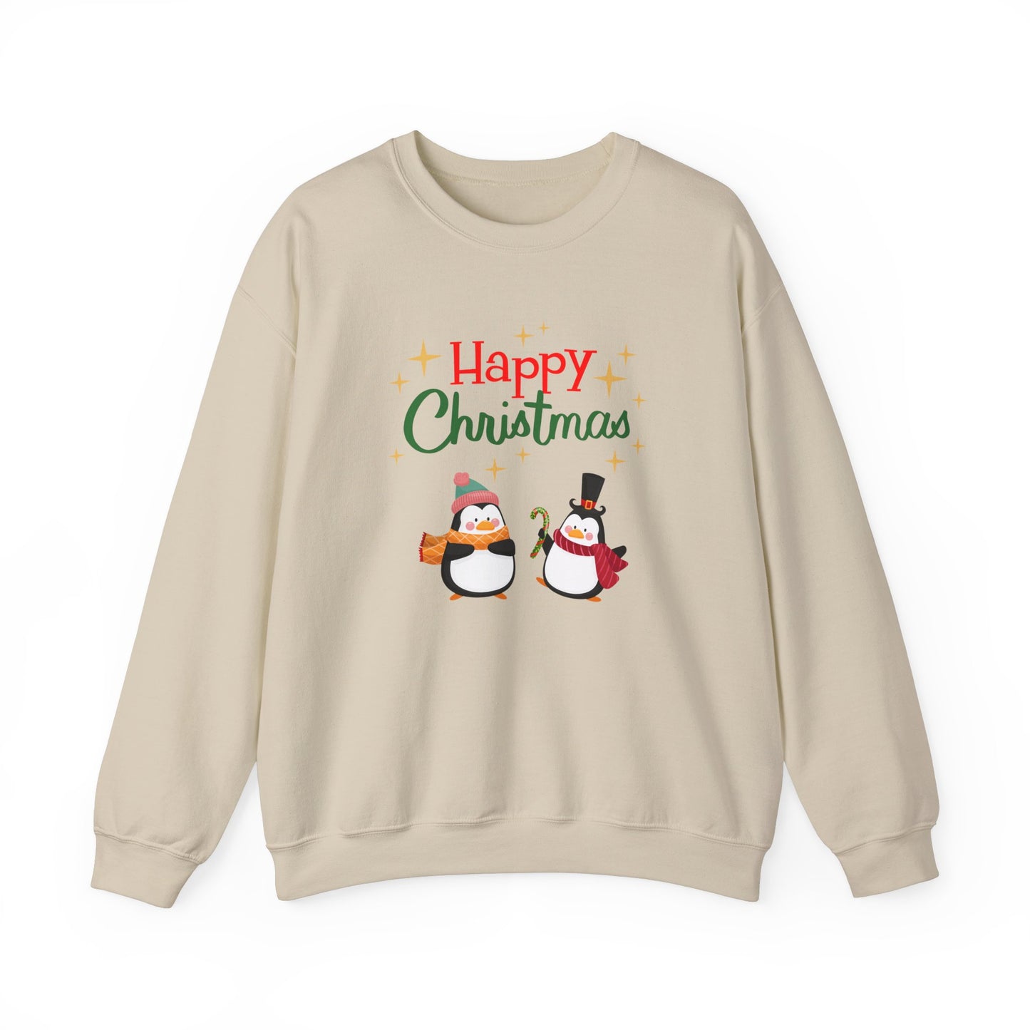 2 Penguins: Happy Christmas - Unisex Heavy Blend™ Crewneck Sweatshirt