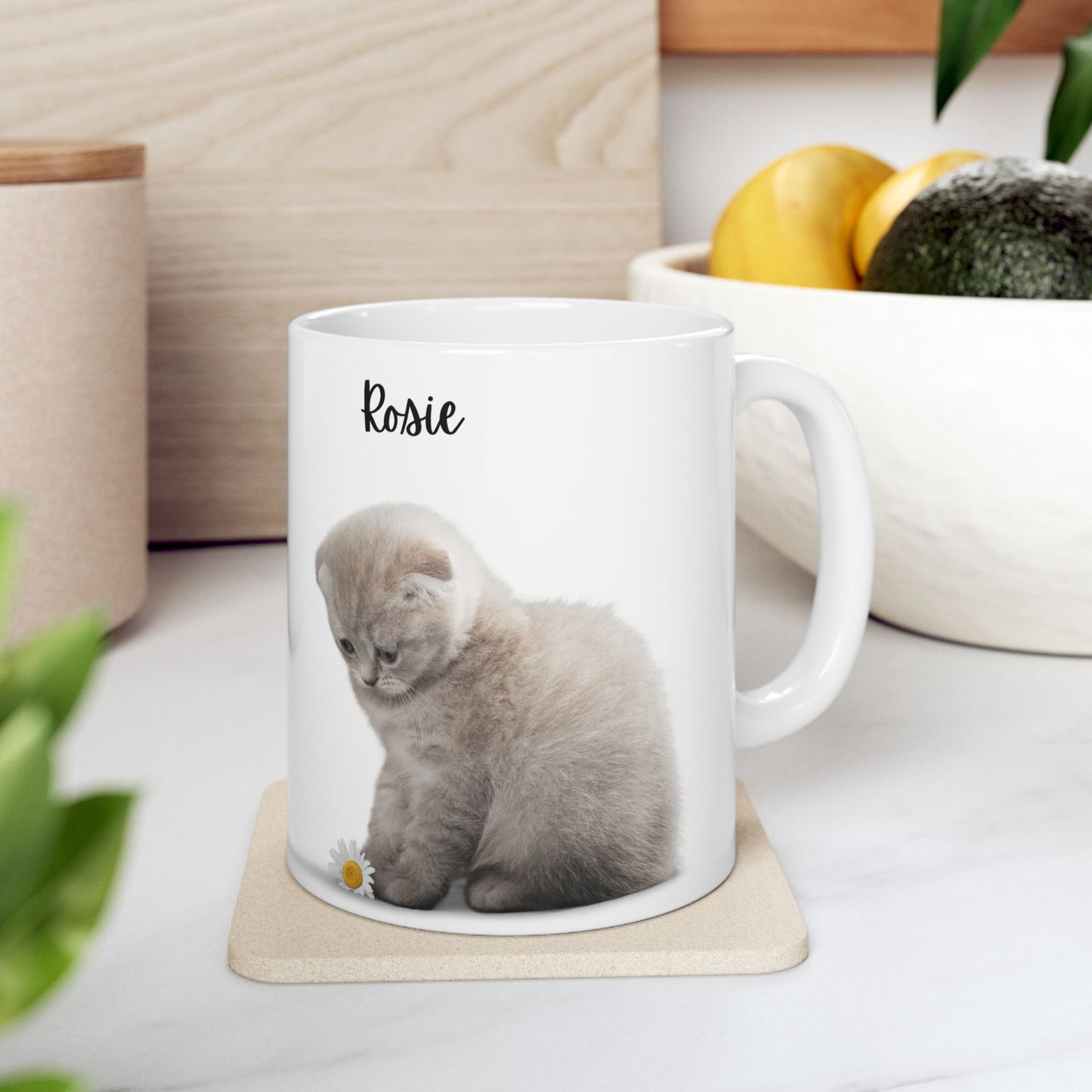 Personalized Cat Lover Mug | Customizable Gift for Animal Enthusiasts, Pet Owner Coffee Cup, Cute Cat Design, Unique Pet Gifts - 14203