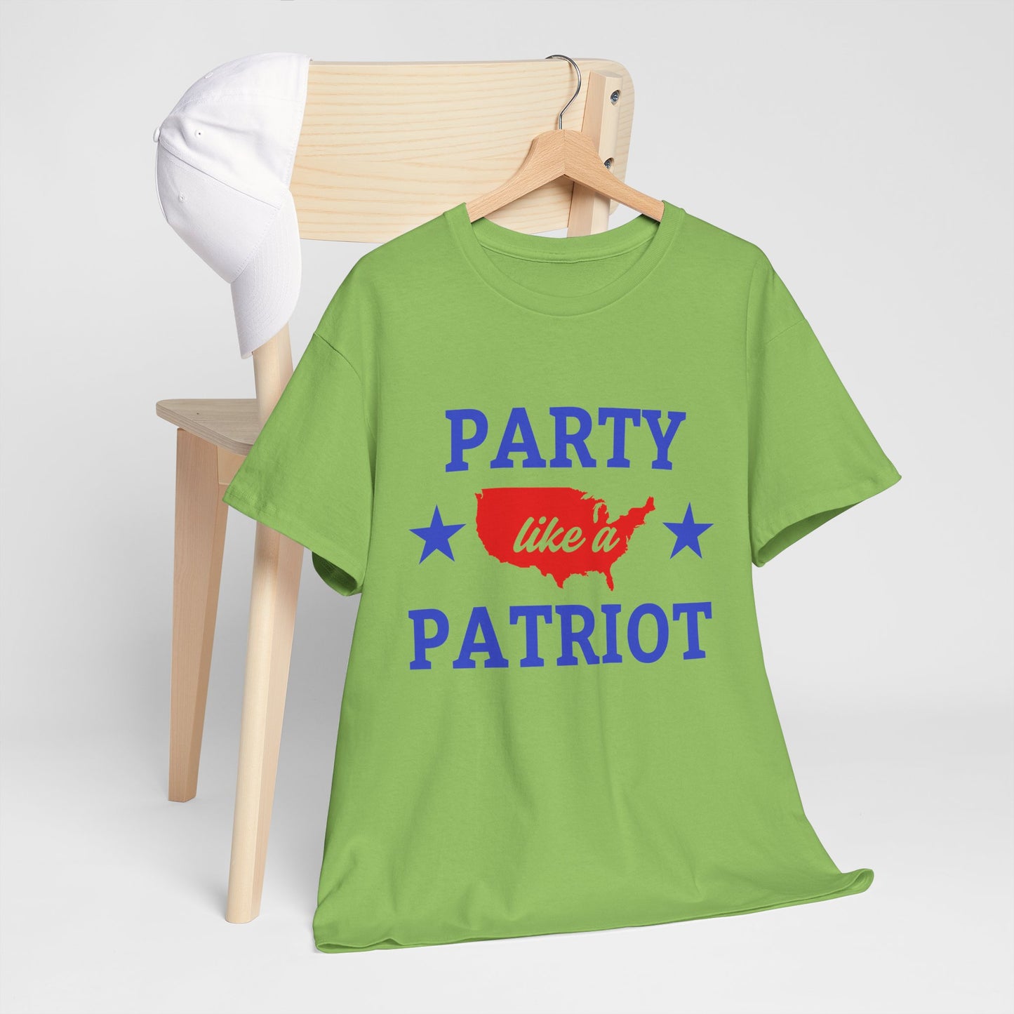 Patriotic Party Tee - Celebrate Independence, Fun Gatherings, BBQs, Gift for Patriots, Unisex Heavy Cotton T-shirt - 13732