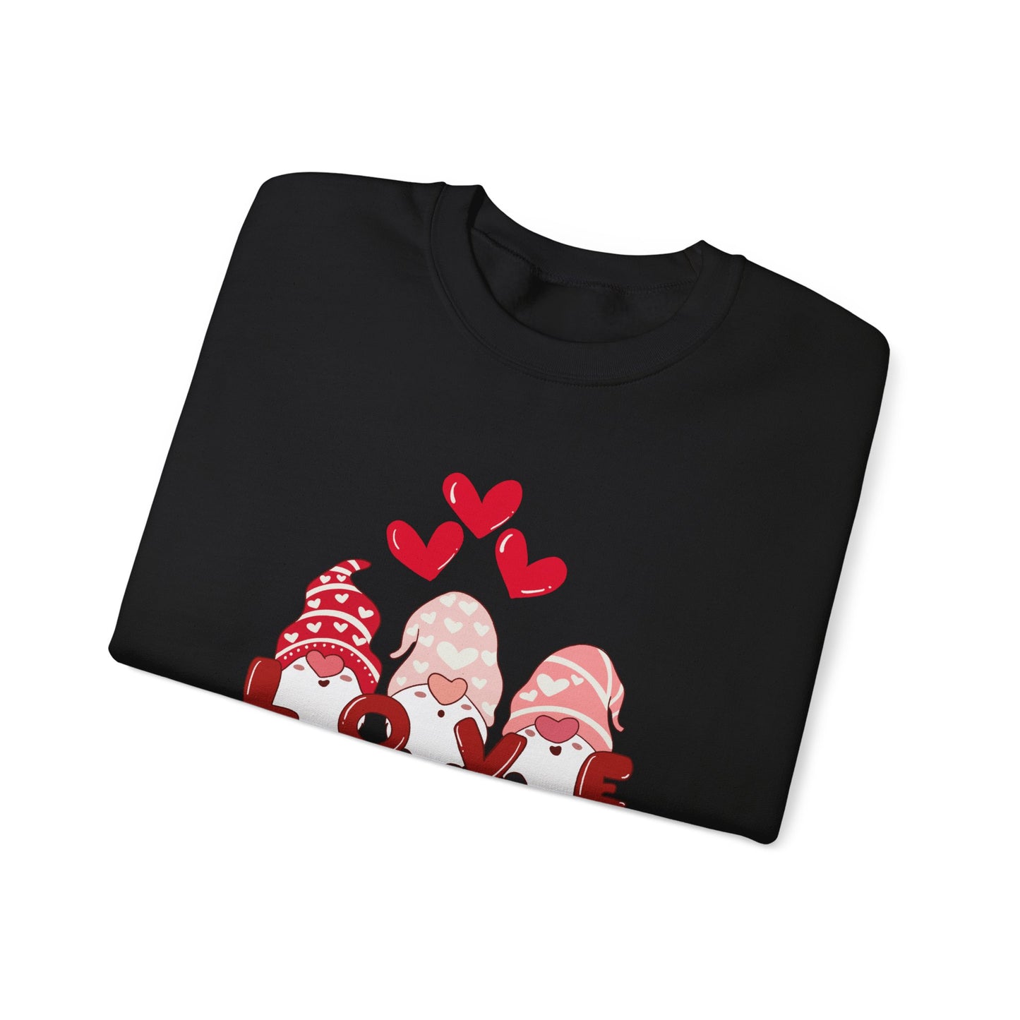 Gnomes, Love, Happy Valentine's Day - Unisex Heavy Blend™ Crewneck Sweatshirt - 11350