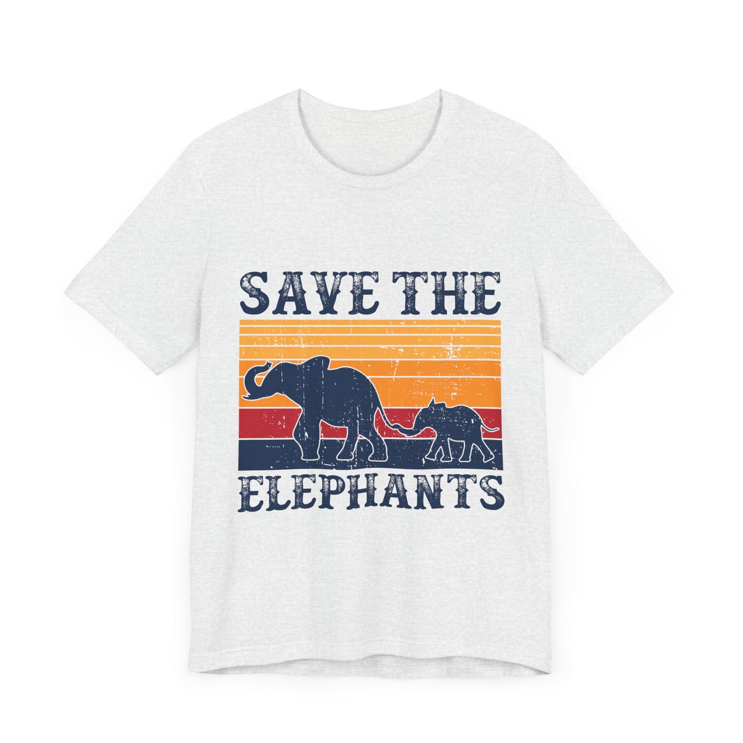 Vegan: Save The Elephants - Unisex Jersey Short Sleeve Tee - 12377
