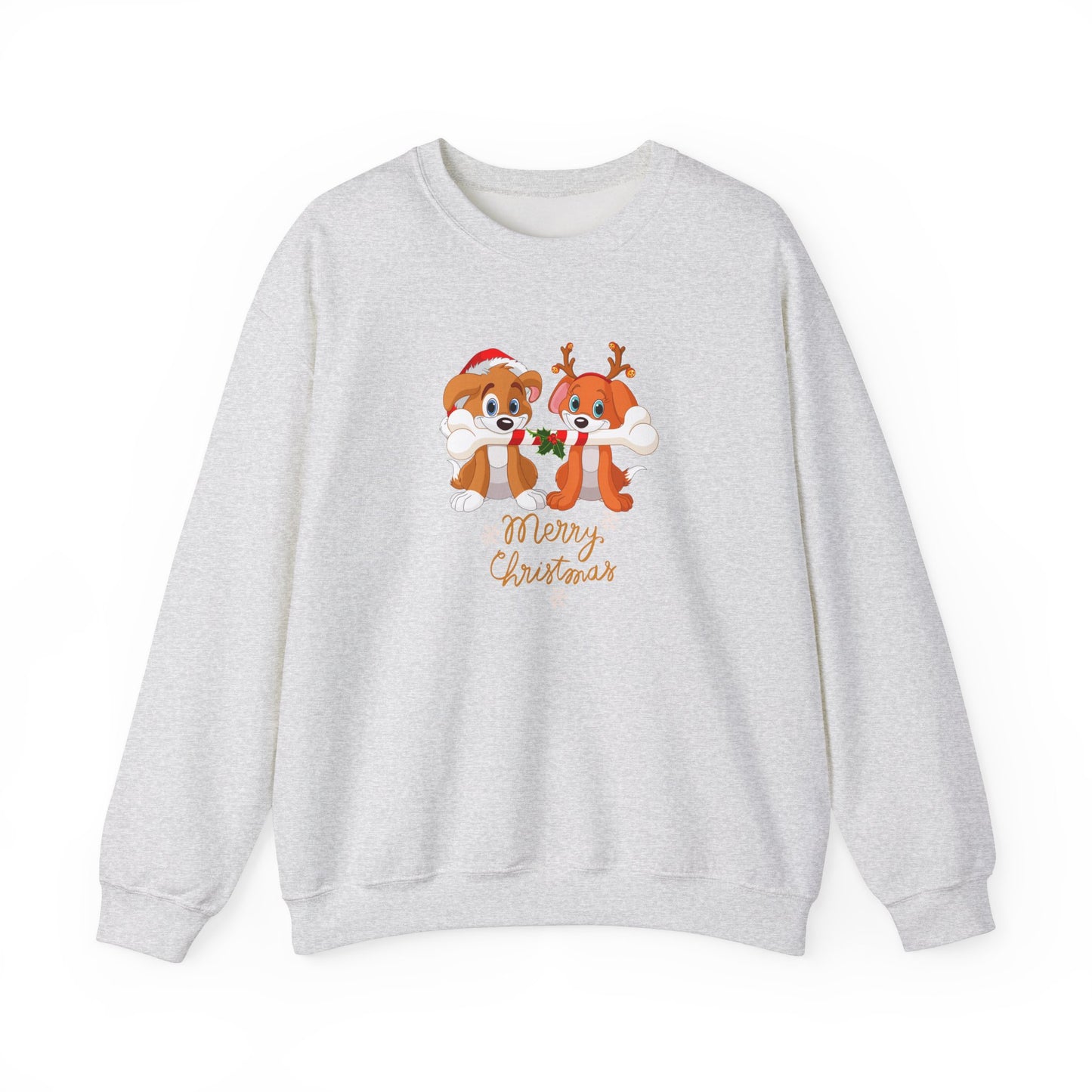 Cute Puppies, Merry Christmas - Unisex Heavy Blend™ Crewneck Sweatshirt