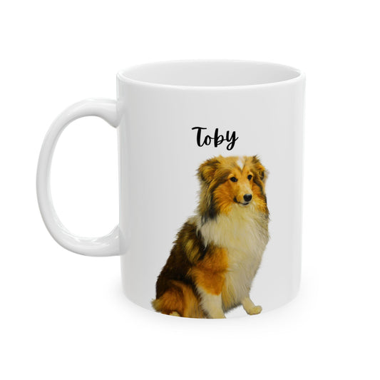 Custom Pet Portrait Ceramic Mug | Dog Lover Gift | Personalized Mug | Animal Lover Coffee Cup | Cute Pet Design - 14160