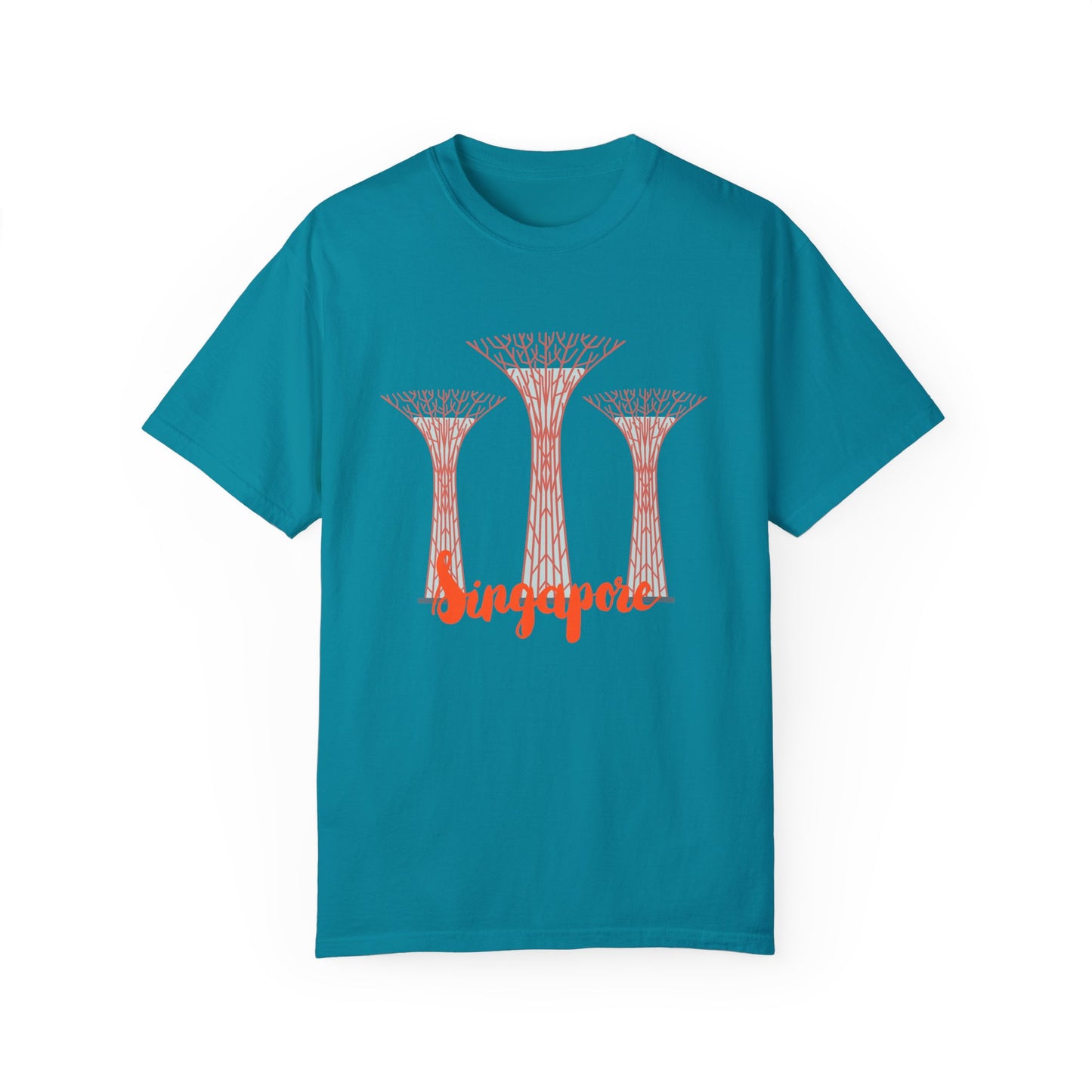 SingaporeT-Shirt - Casual Unisex Garment-Dyed Tee - 12085