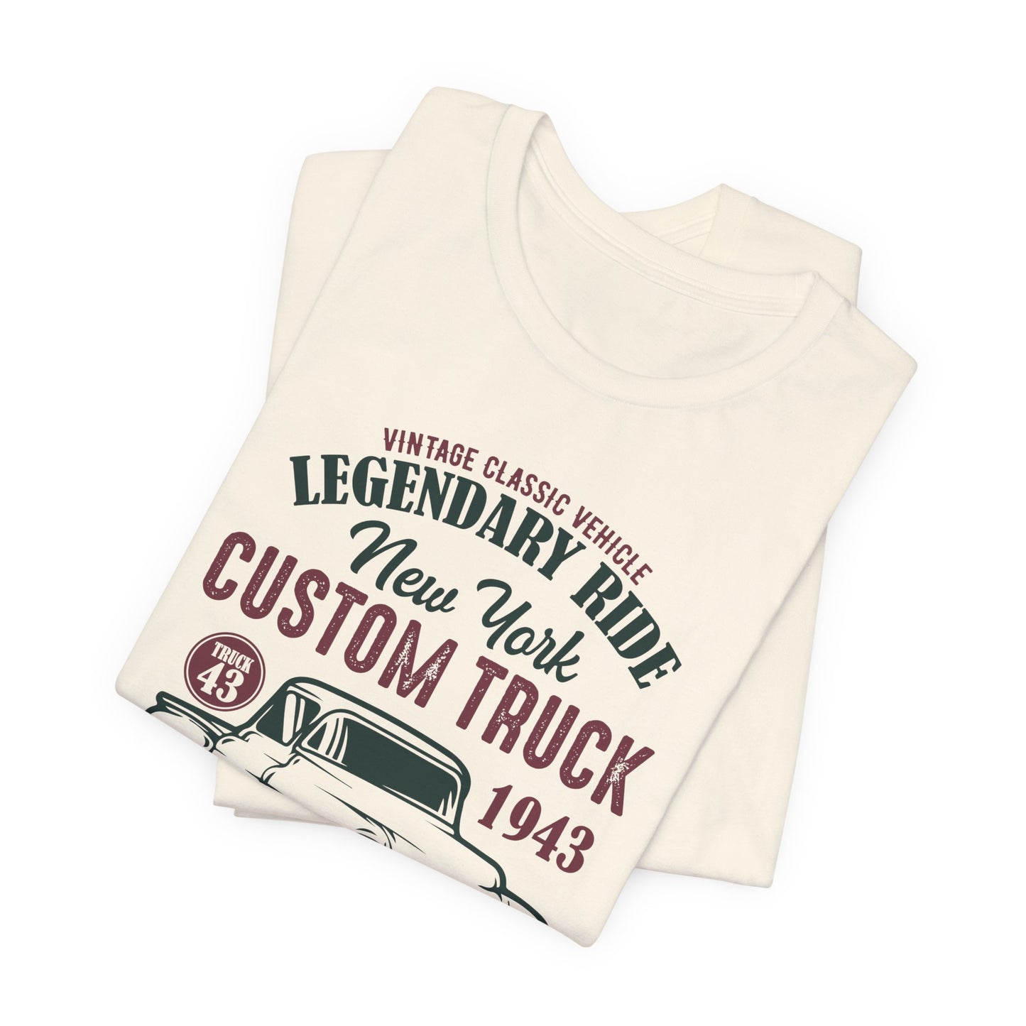 Vintage Classic Vehicle, Legendary Ride, New York Custom Truck - Unisex Jersey Short Sleeve Tee