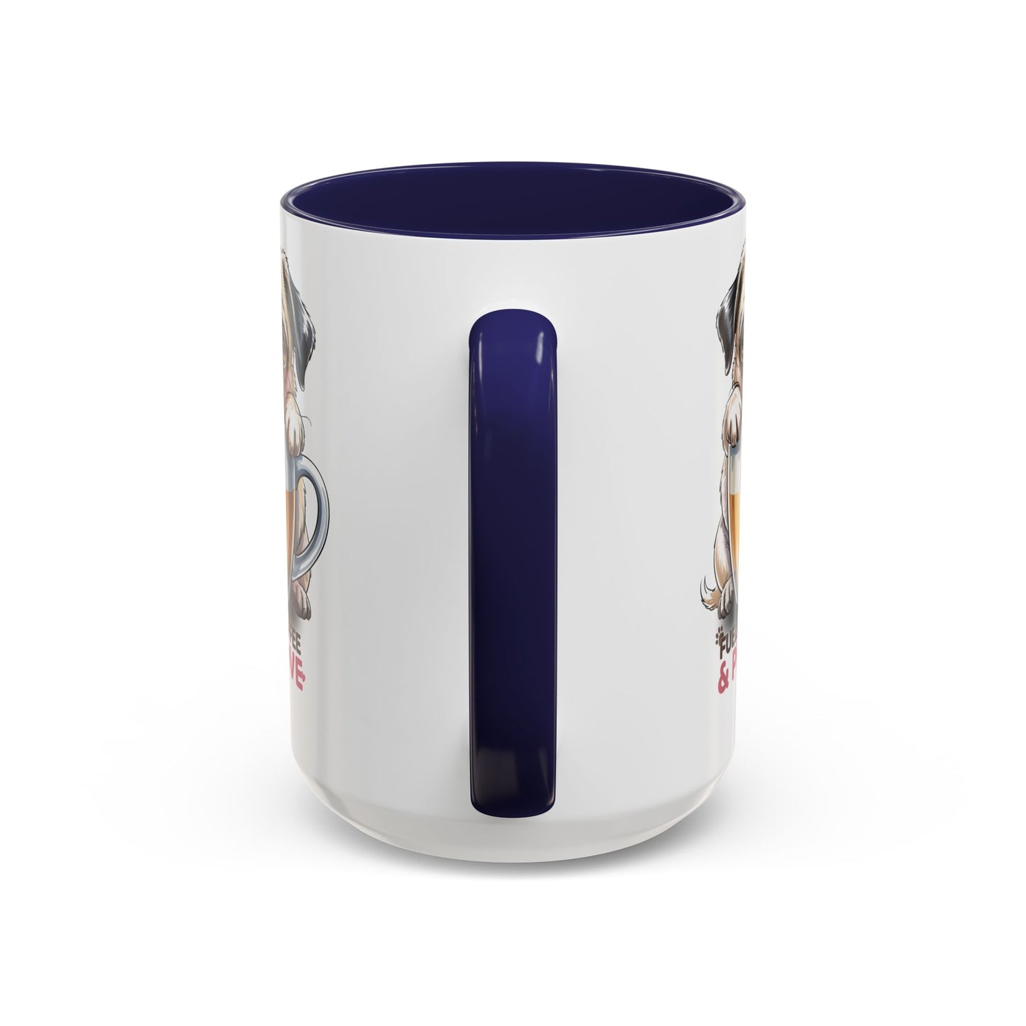 Pug Coffee Mug – Fueled by Coffee & Pug Love | Cute Dog Mom Gift, Accent Ceramic Mug - 14815