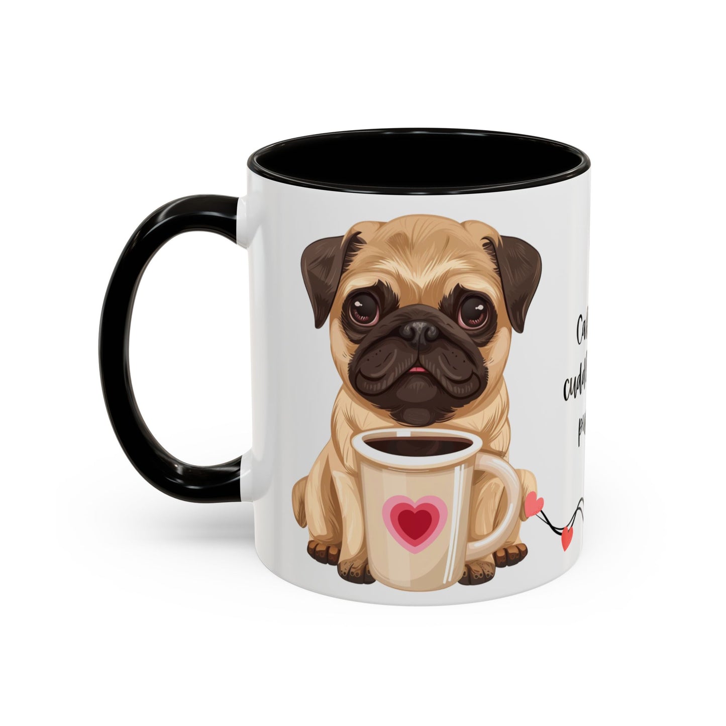 A Pug in Hand, Coffee in the Other—Perfect Morning - Colorful Mugs, 11oz - 10630