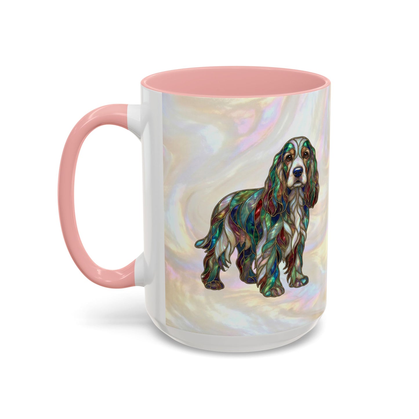 Cocker Spaniel Accent Coffee Mug -Stained Glass Style (11/15oz) - 14626