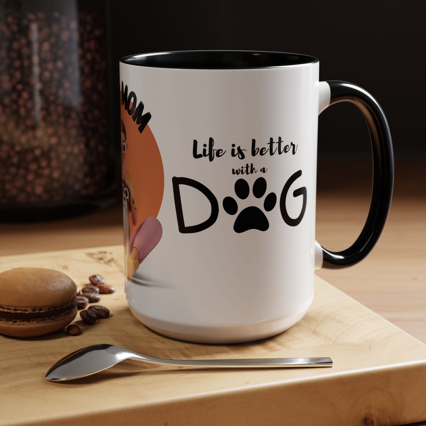 Fur Mom - Accent Coffee Mug (11, 15oz)