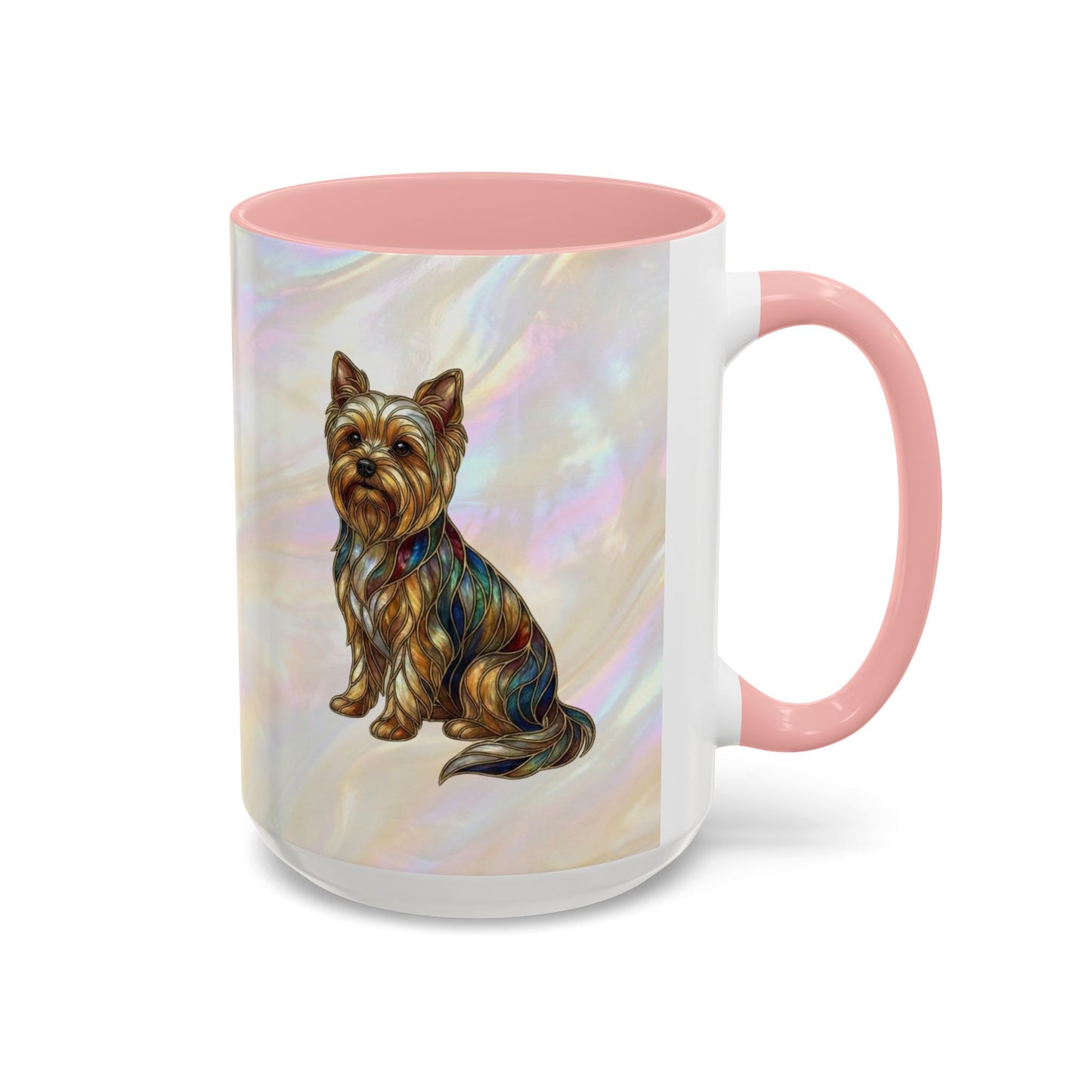 Yorkie Accent Coffee Mug – Stained Glass Design 11/15oz - 14653