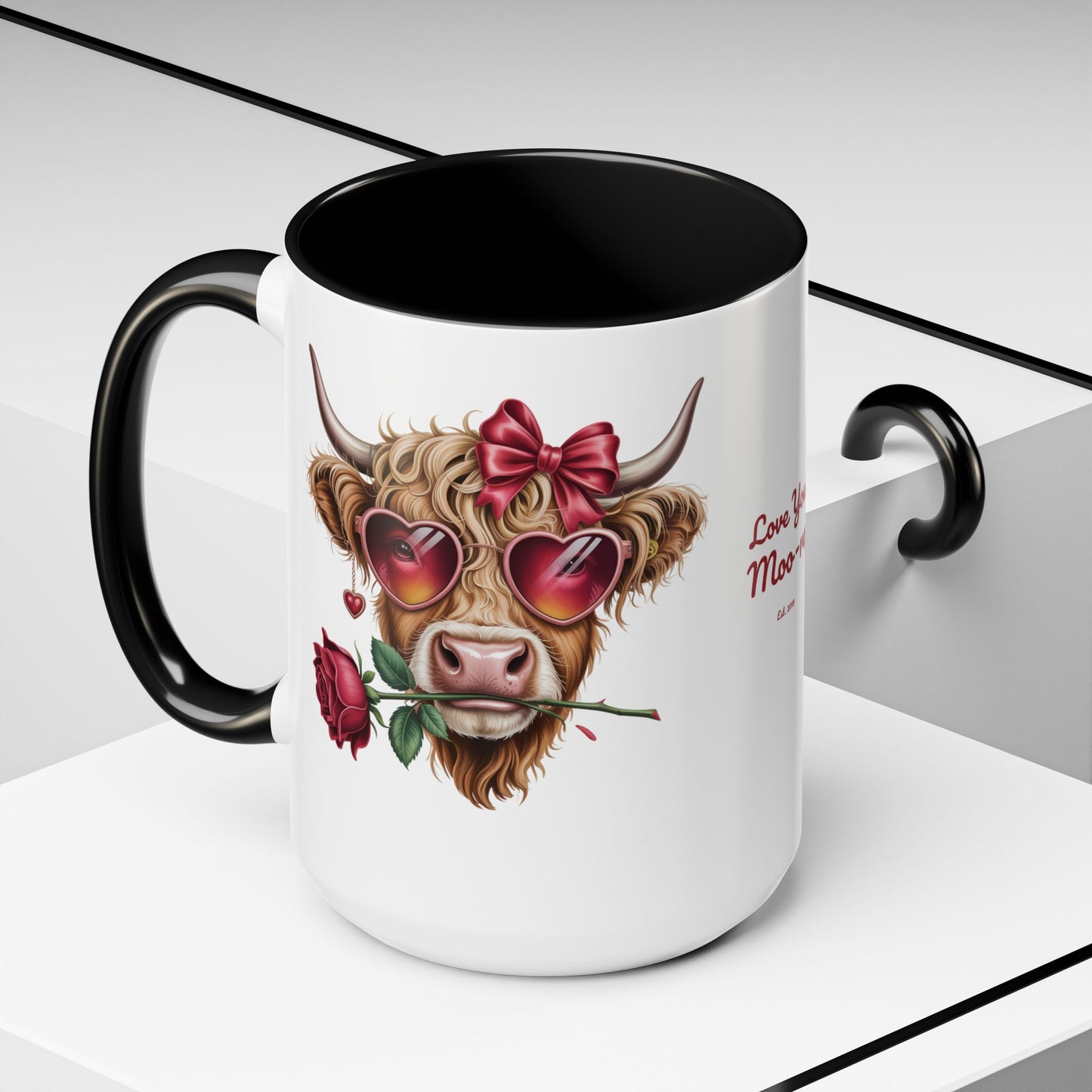 Love You Moo-re Personalized Mug — Custom Names & Established Date | Couple Gift (11oz / 15oz) - 14751