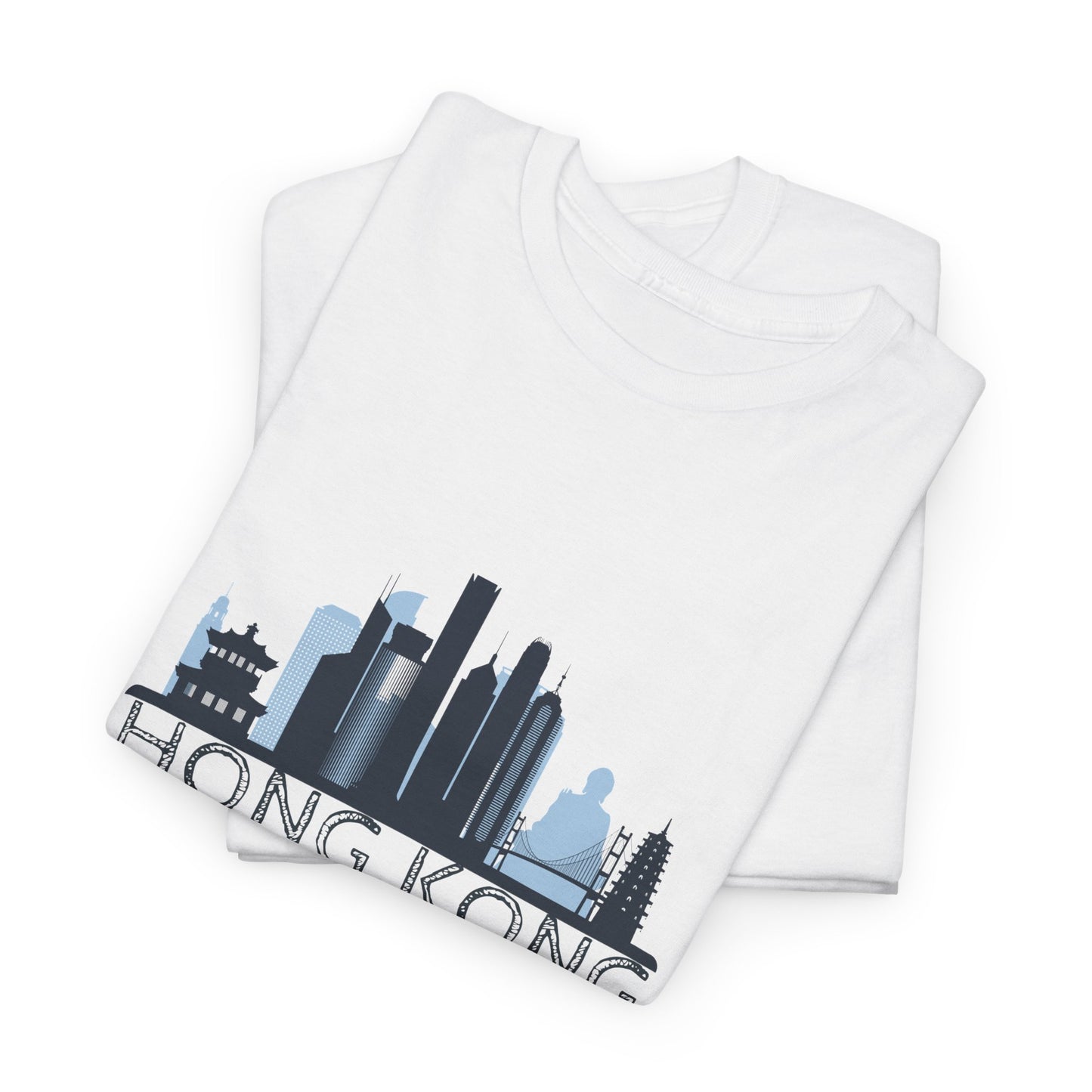 Hong Kong Unisex Heavy Cotton Tee | Casual Travel Shirt - 12042