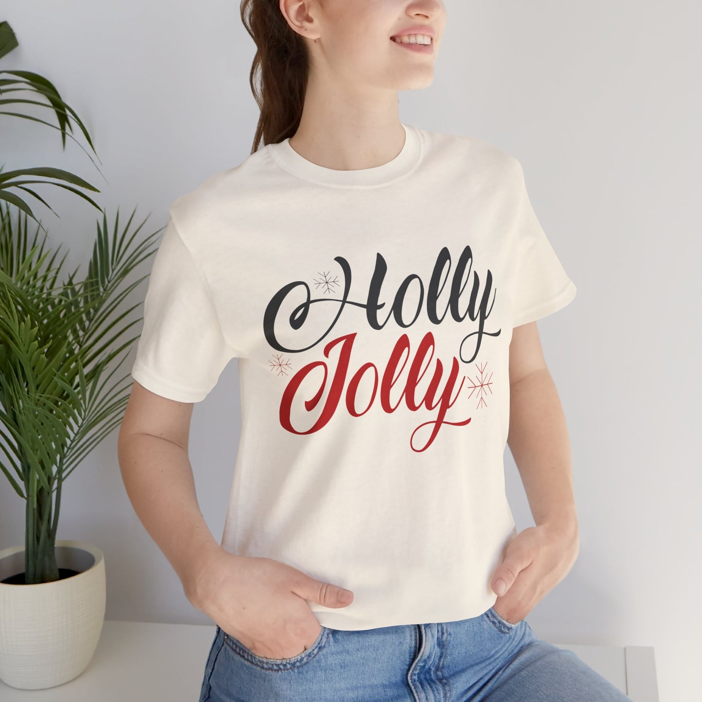 Christmas: Hollly Jolly - Unisex Jersey Short Sleeve Tee