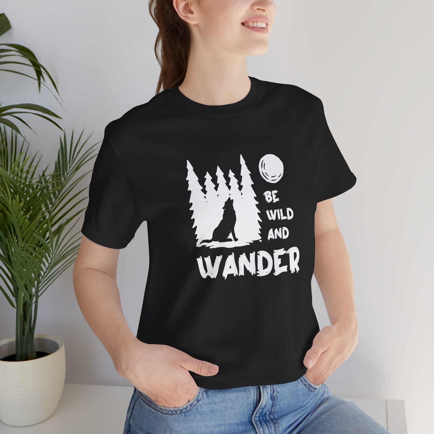 Camping: Be Wild & Wander - Unisex Jersey Short Sleeve Tee