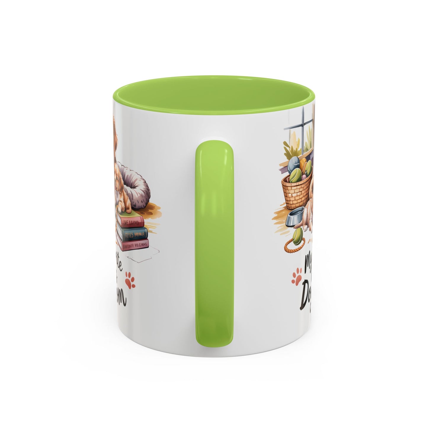 My Favorite Role is Dog Mom Mug – Cute Golden Retriever & Puppies Gift for Dog Lovers, Pet Mom Coffee Cup (11oz / 15oz) - 14799