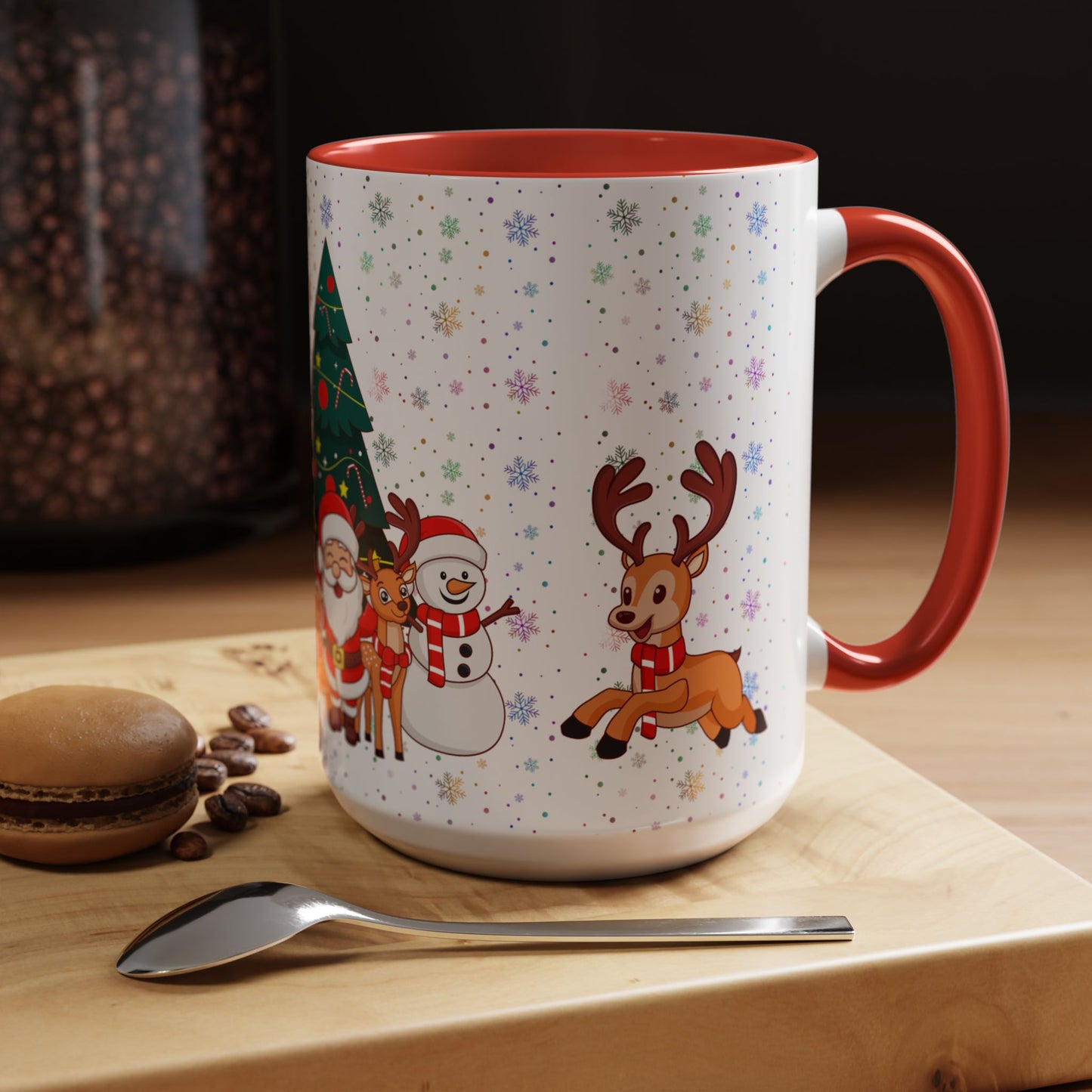 Christmas Party,  Santa,  Snowman, & Reindeer -  Accent Coffee Mug (11, 15oz) - 10428