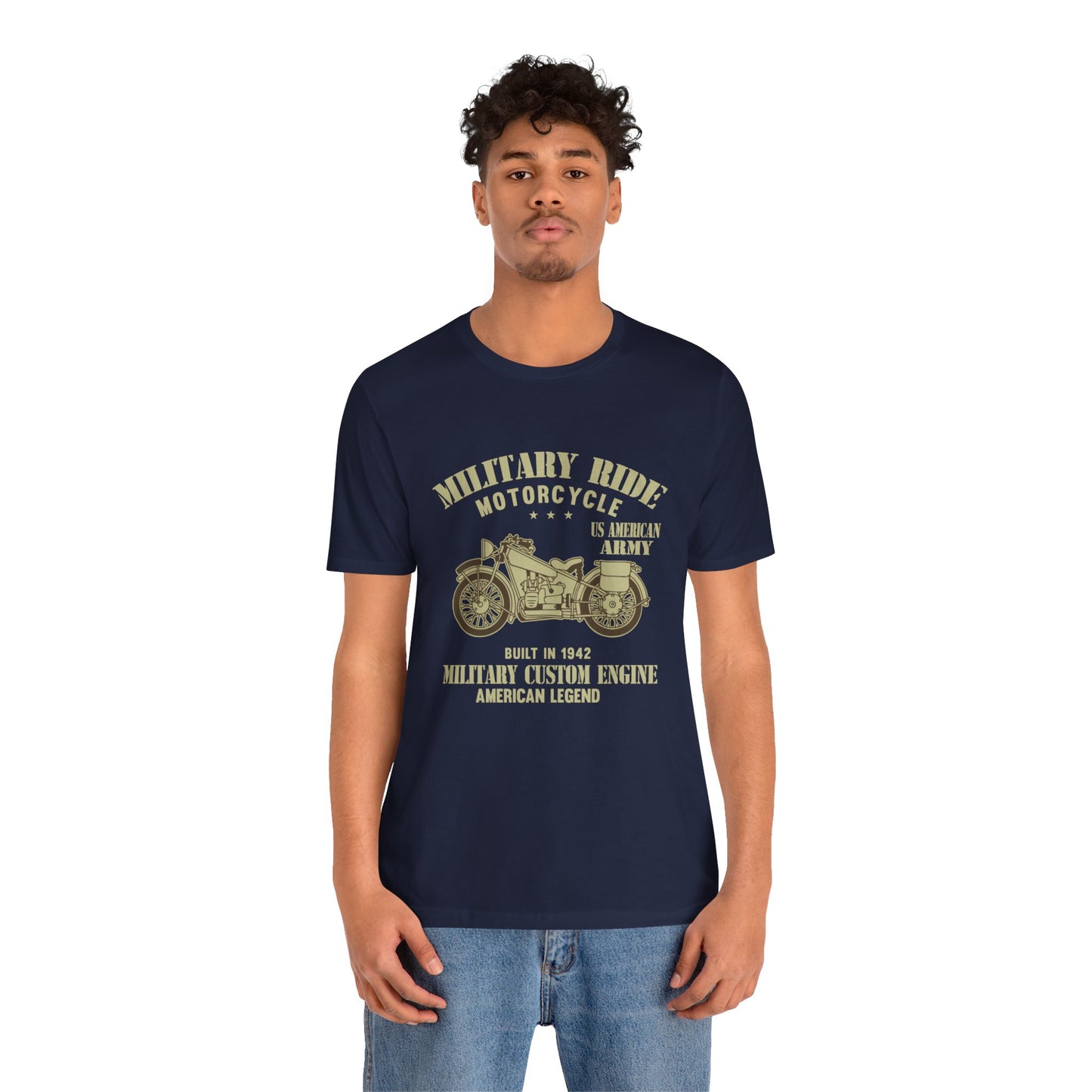 Military Ride Motorcycle - Unisex Jersey Short Sleeve Tee