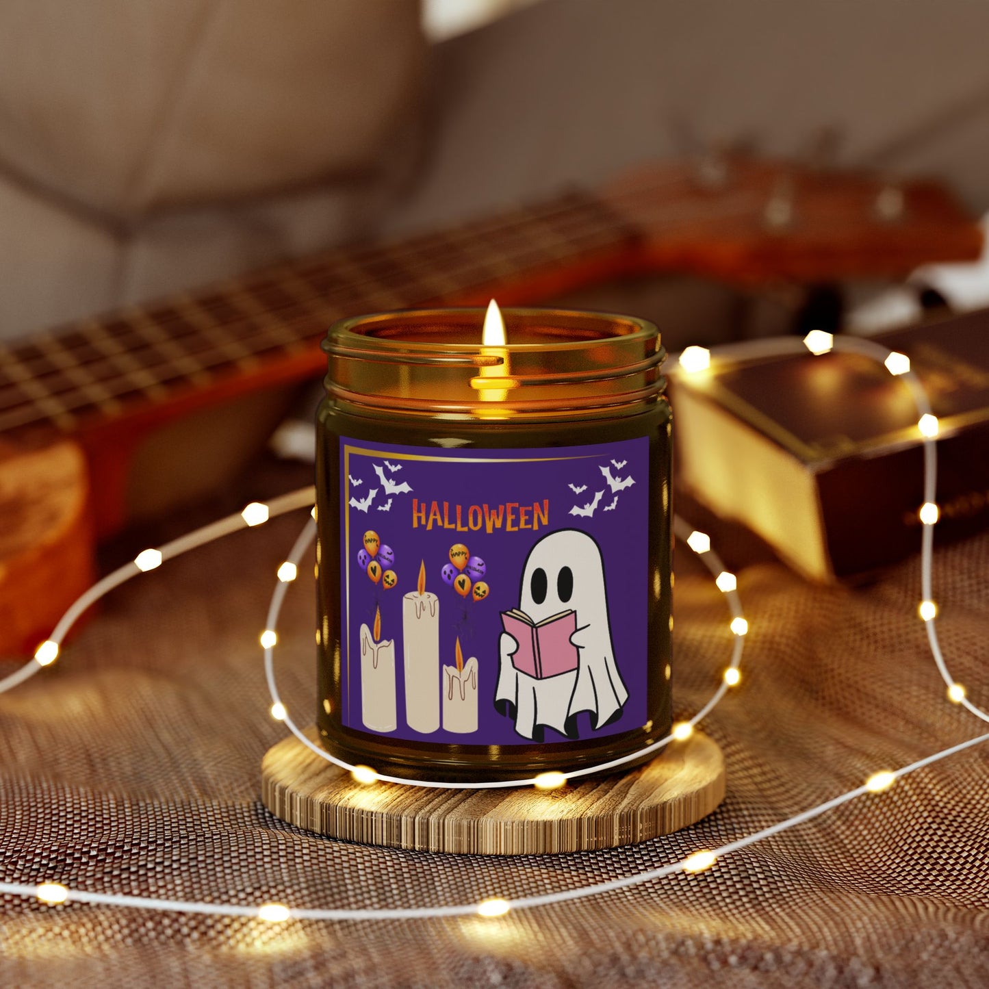 Halloween - Scented Coconut Apricot Candles (4oz, 9oz) - 14095