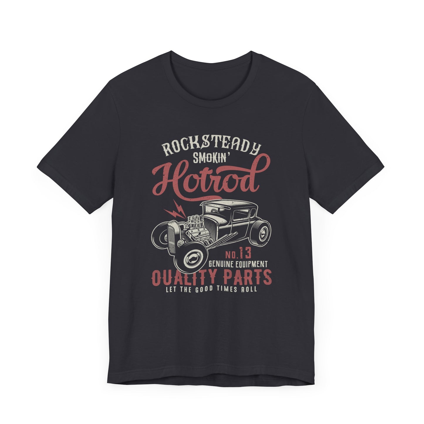 Rock & Teady, Smocking Hotrod, N13, Genuine Equipment, Quality Parts - Unisex Jersey Short Sleeve Tee