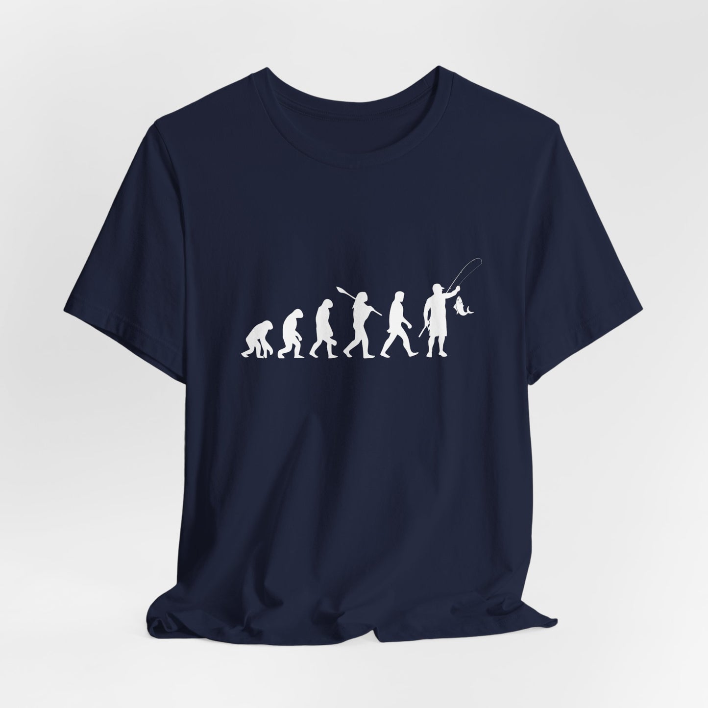 Fishing:  The Evolution of Angling - Unisex Jersey Short Sleeve Tee