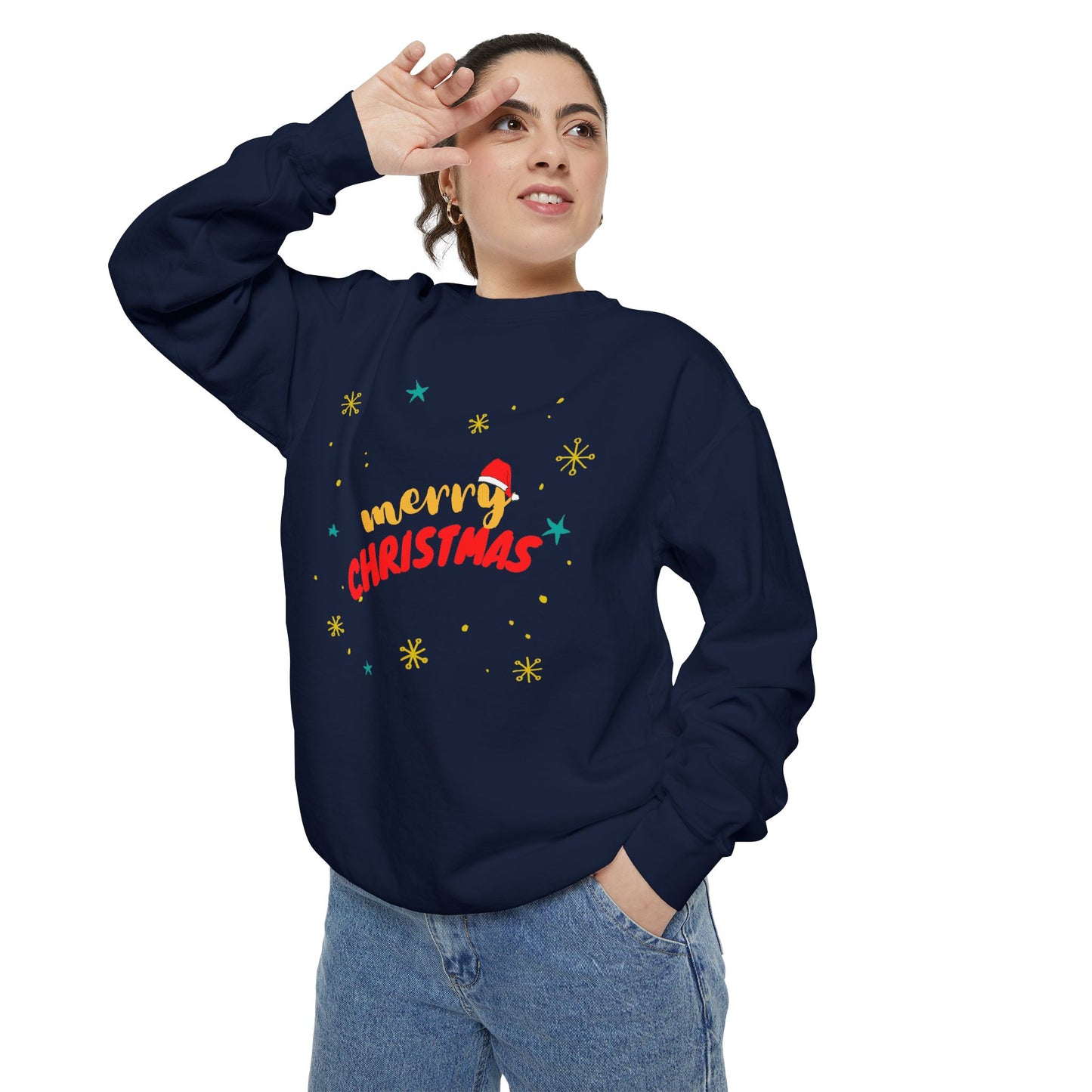 Merry Christmas - Unisex Garment-Dyed Sweatshirt