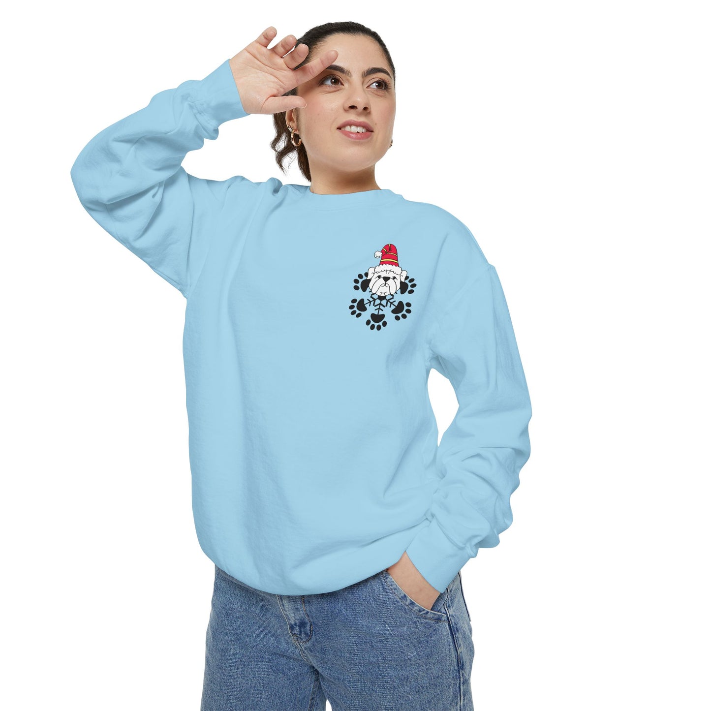 Pug Christmas - Unisex Garment-Dyed Sweatshirt - 10308