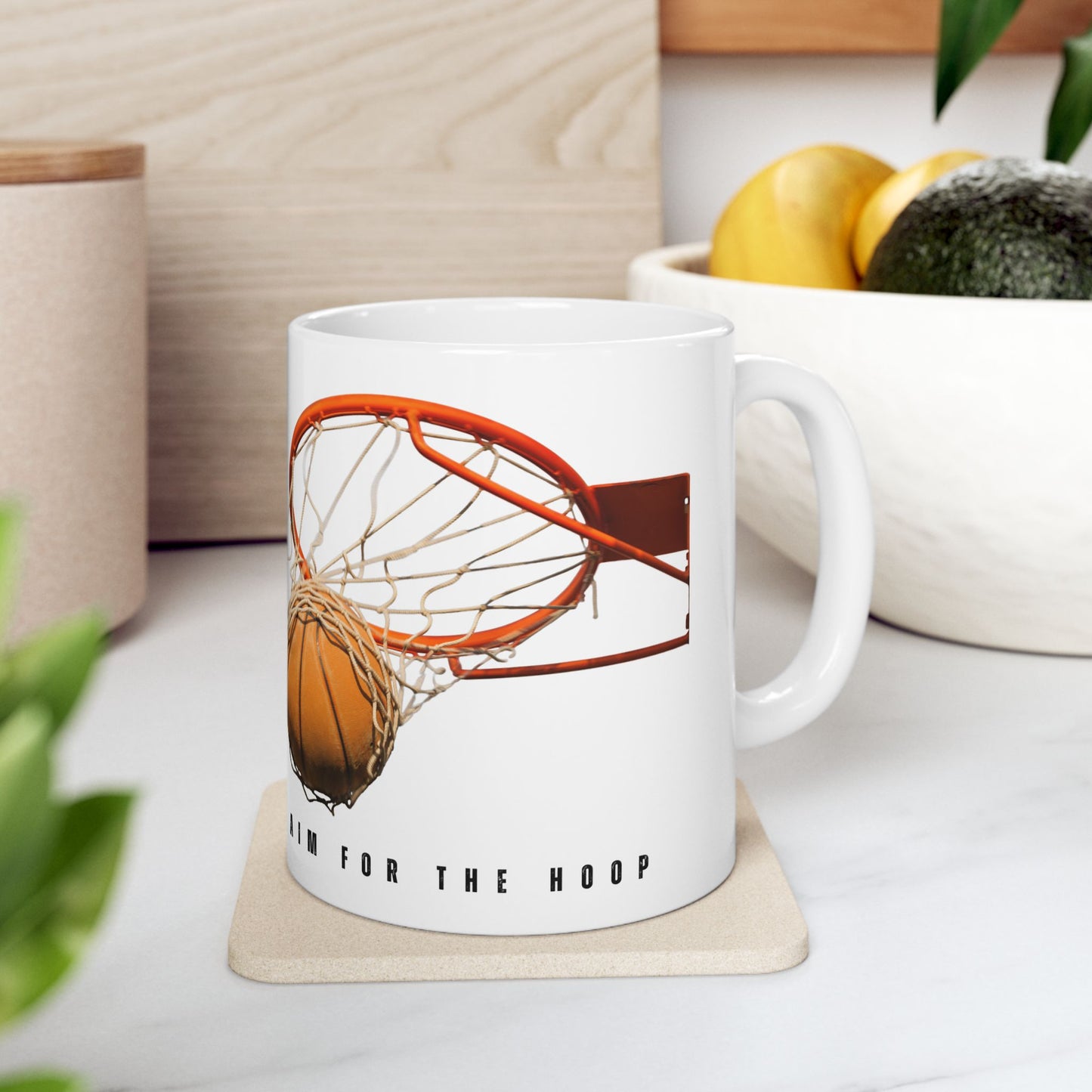 Shoot for the Stars, Aim for the Hoop, Basketball Lovers - Ceramic Mug (11oz, 15oz) - 10135