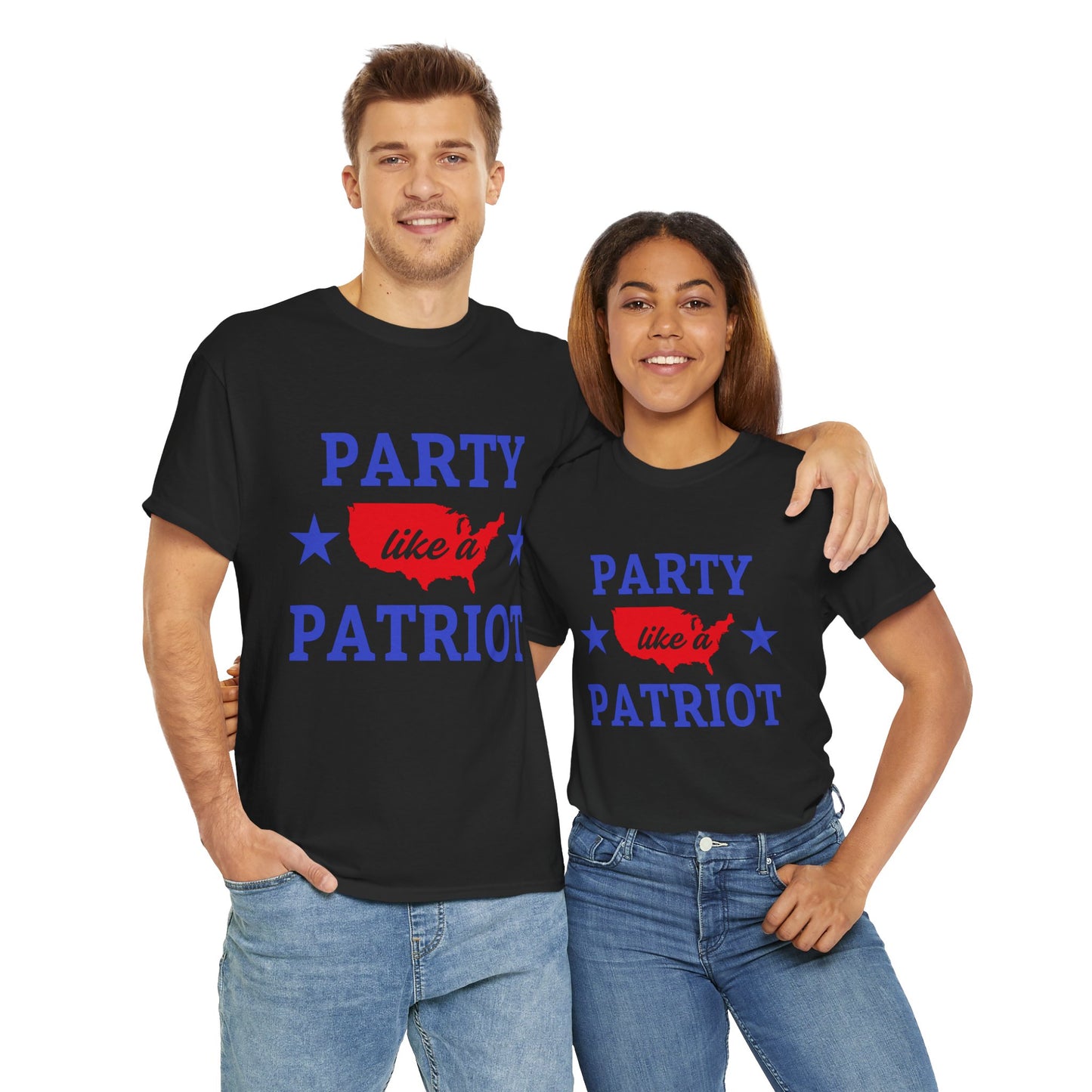 Patriotic Party Tee - Celebrate Independence, Fun Gatherings, BBQs, Gift for Patriots, Unisex Heavy Cotton T-shirt - 13732