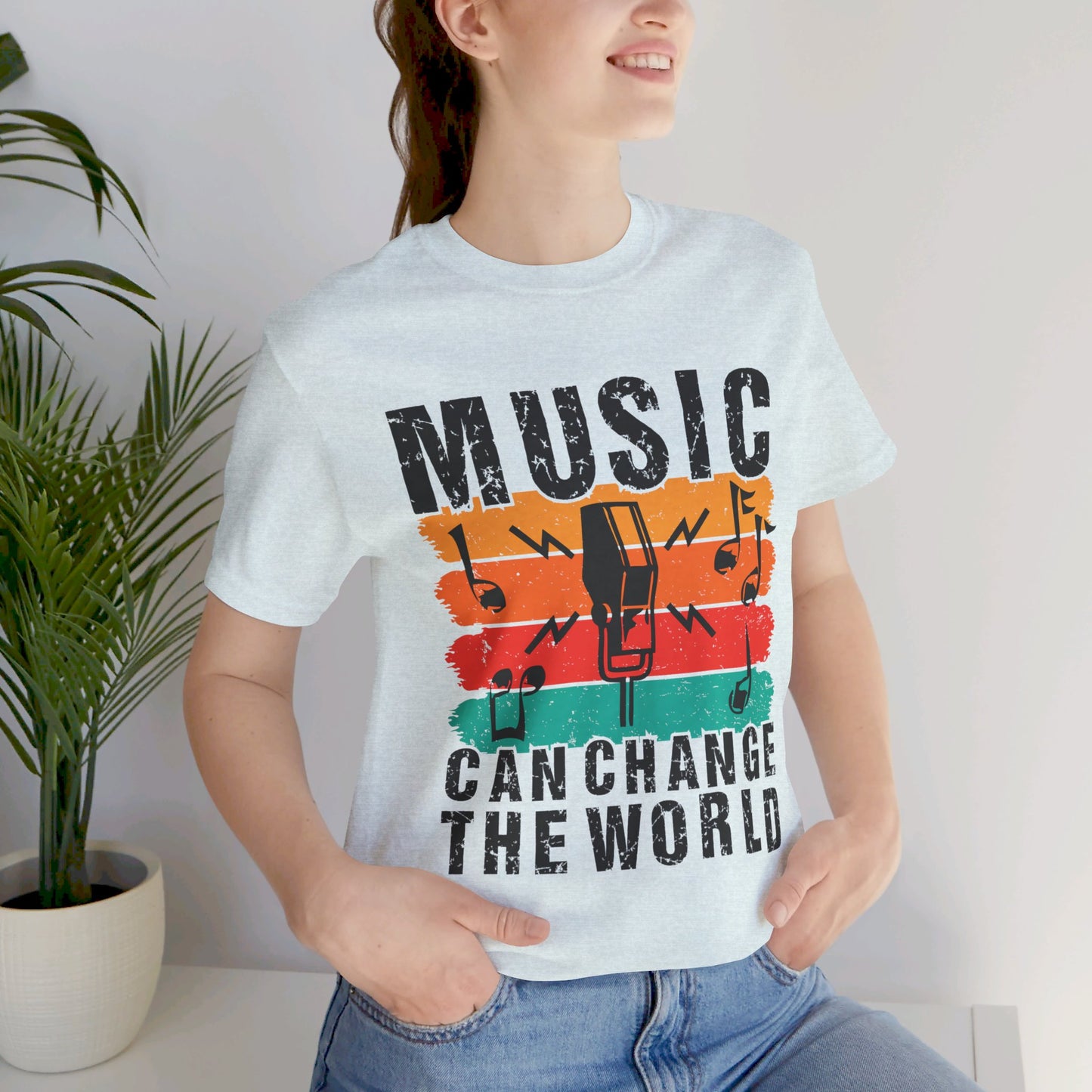 Music Can Change The World - Unisex Jersey Short Sleeve Tee