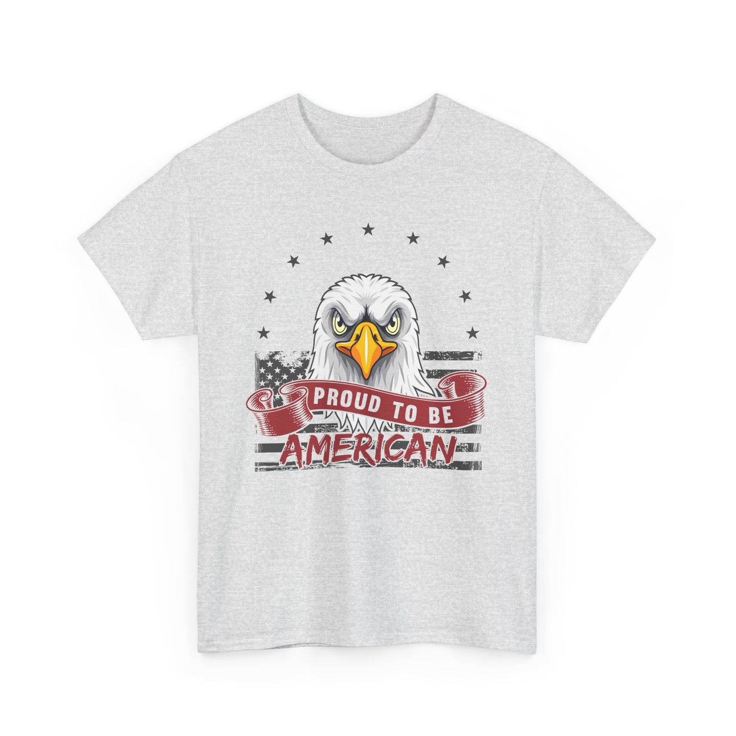 Proud to Be American Tee, Patriotic T-Shirt, USA Pride Shirt, Eagle Graphic Tee, Independence Day Gift, 4th of July Apparel - 13785