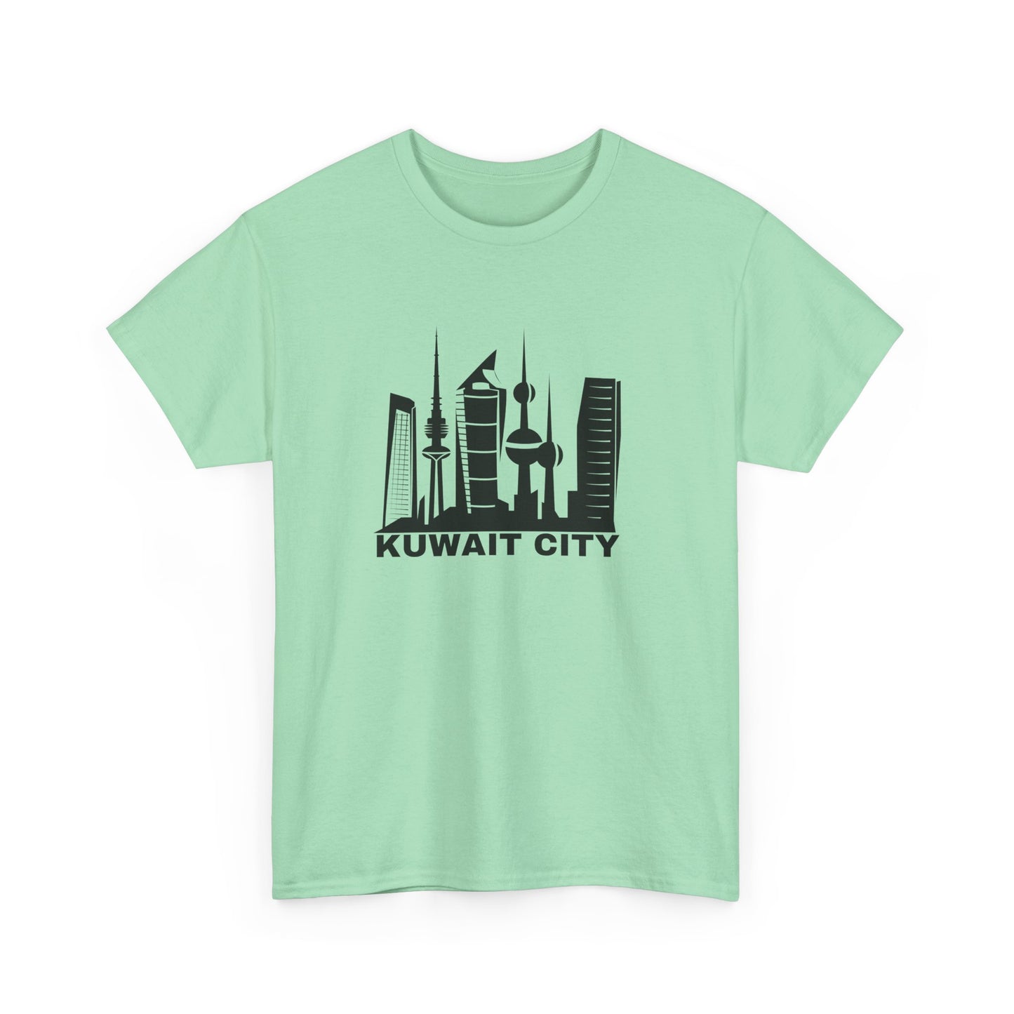 Kuwait City Graphic Unisex Heavy Cotton Tee - Urban Skyline Shirt - 12262