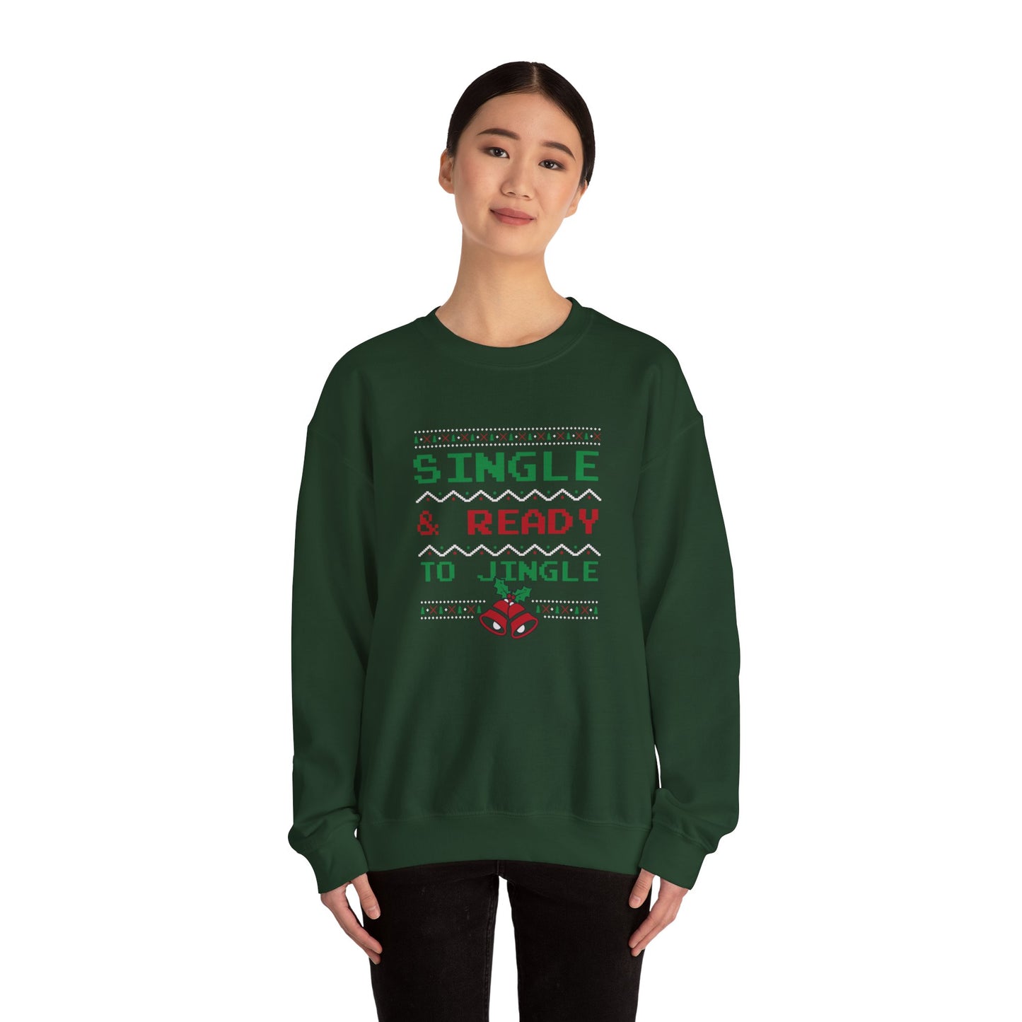 Single and Ready to Jingle - Unisex Heavy Blend™ Crewneck Sweatshirt