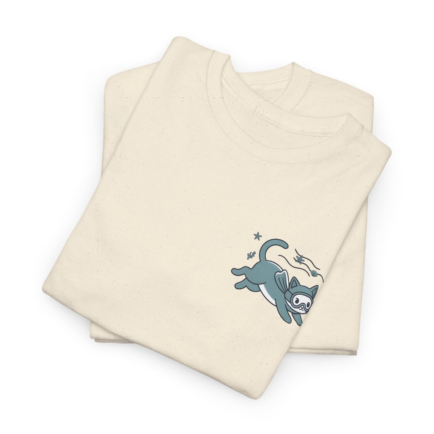 Sea Cats T-Shirt — Cute Underwater Cat Graphic Tee, Ocean Cat Lover Gift - 14869