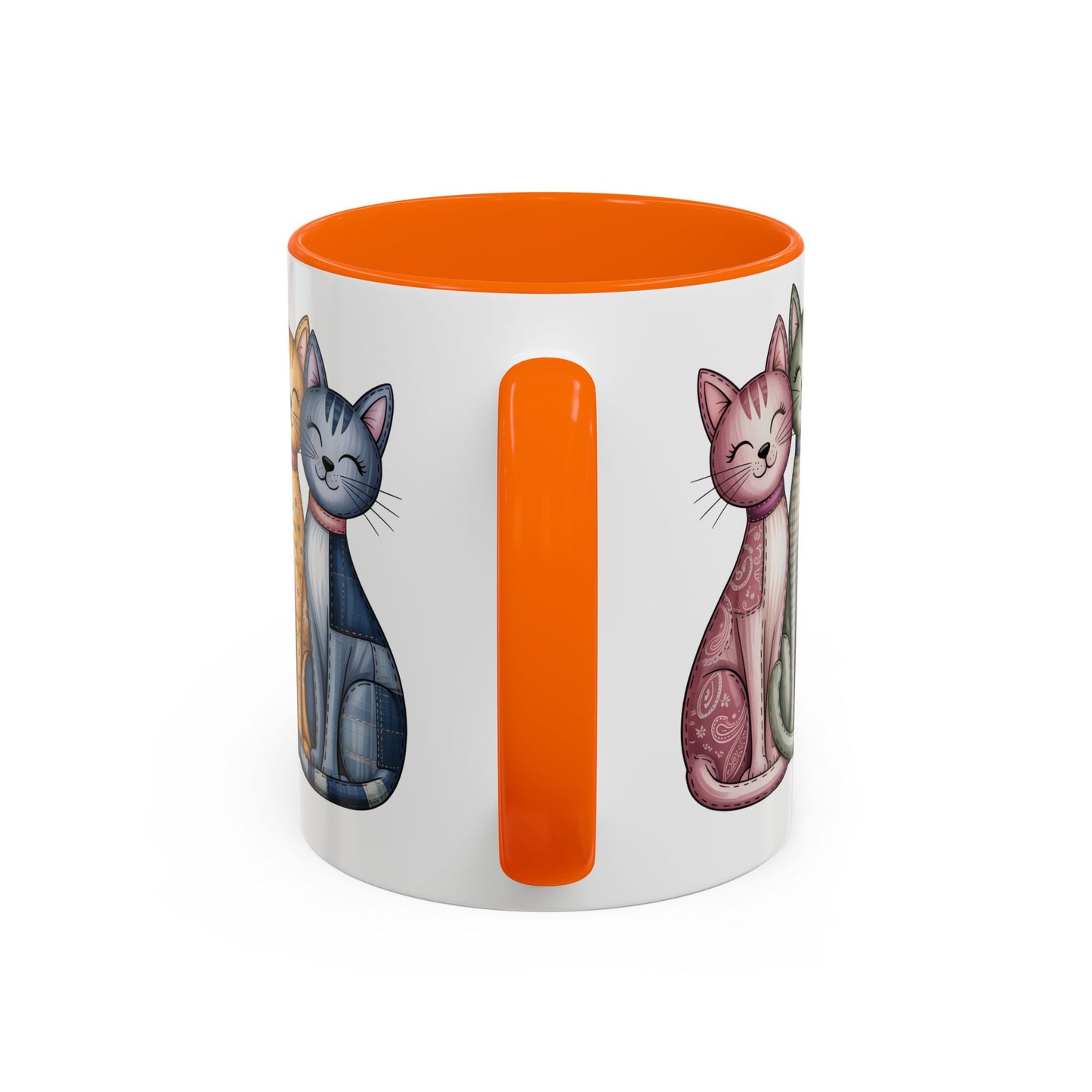 Happy Cats Illustration Mug – Colorful Cat Art Coffee Cup (11oz / 15oz) - 14769