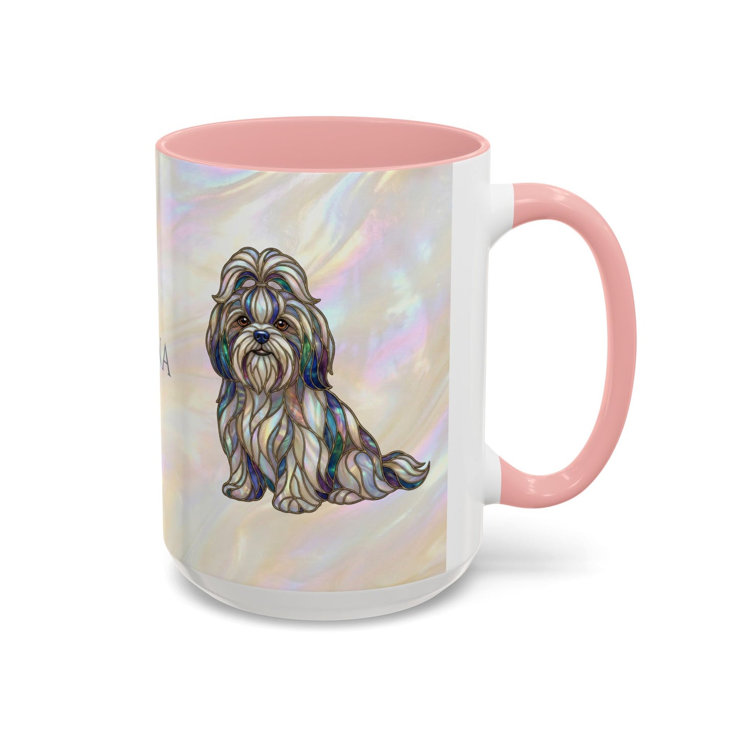 Shih Tzu Accent Coffee Mug – Stained Glass Design 11/15oz - 14647