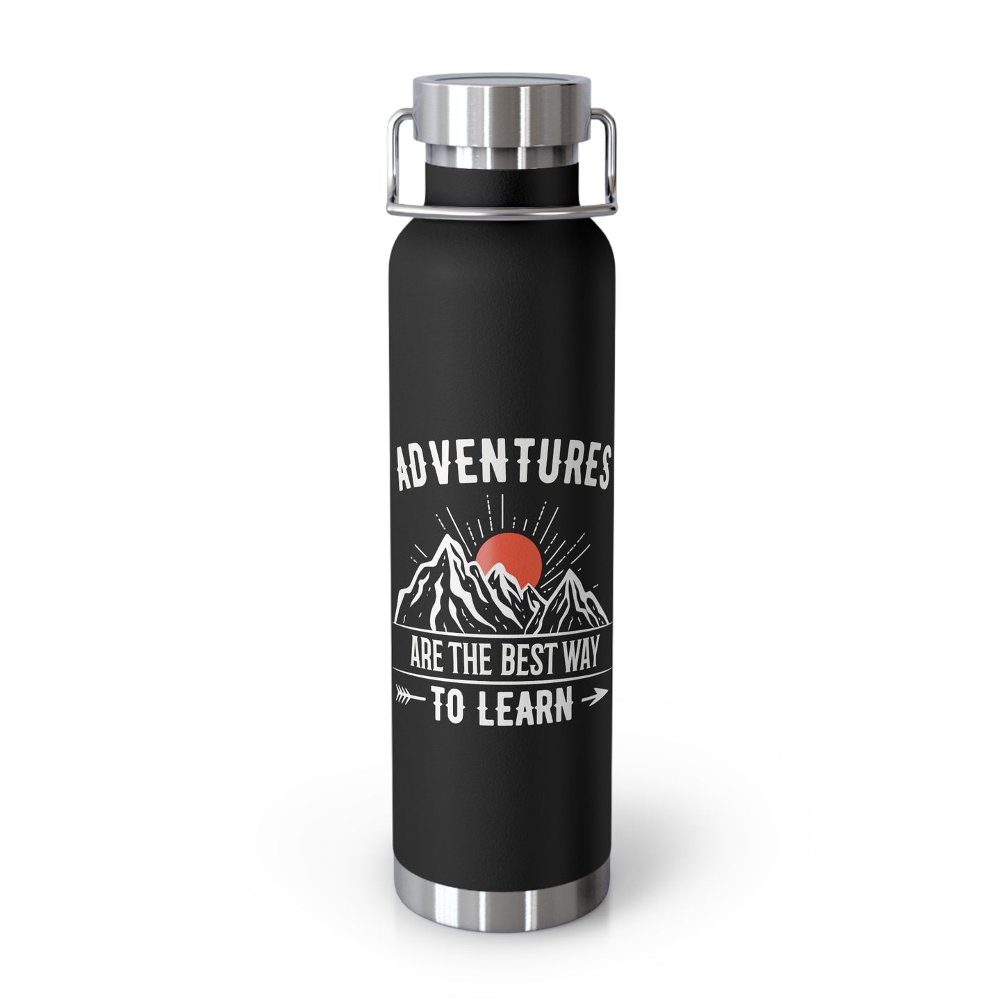 Adventures Are The Best Way To Learn - Customizable  Copper Vacuum Insulated Bottle, 22oz - 12670