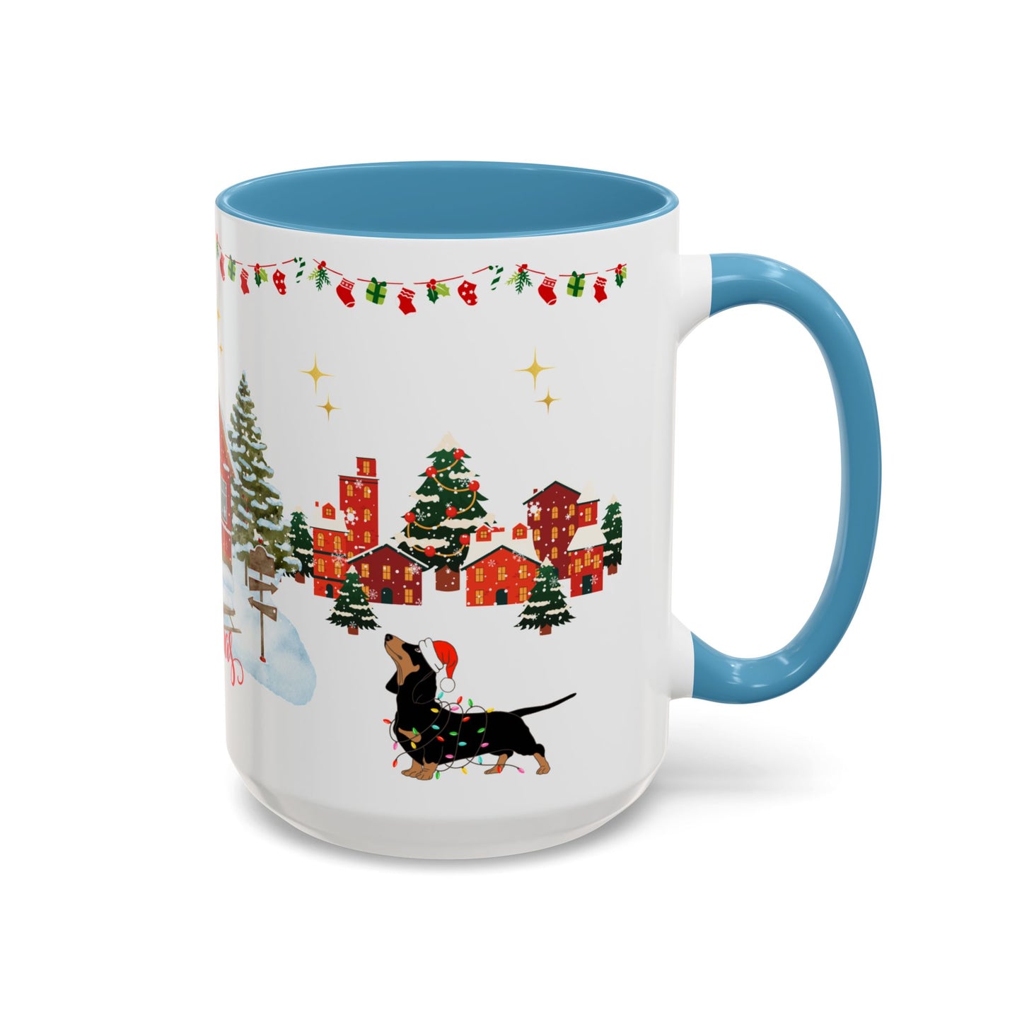 Christmas House - Accent Coffee Mug (11, 15oz)