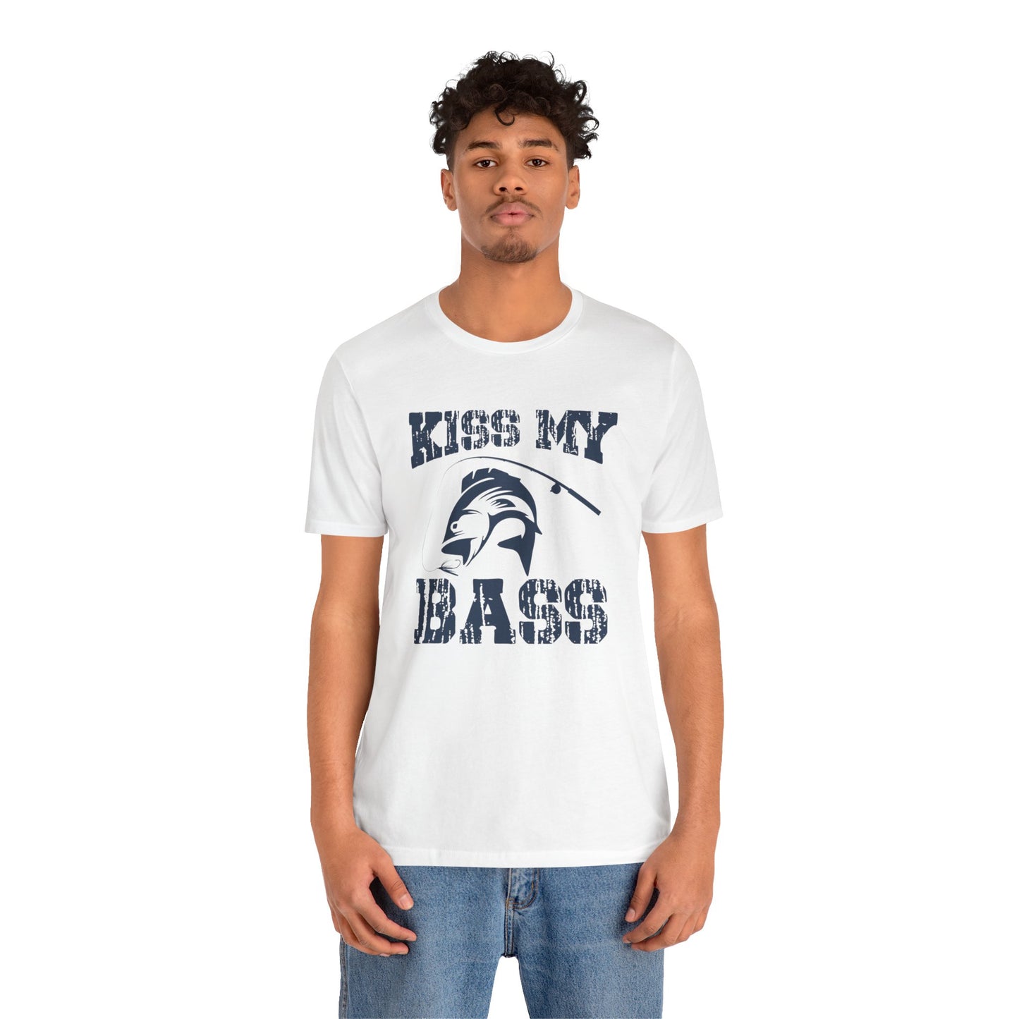 Fishing:  Kiss My Bass - Unisex Jersey Short Sleeve Tee