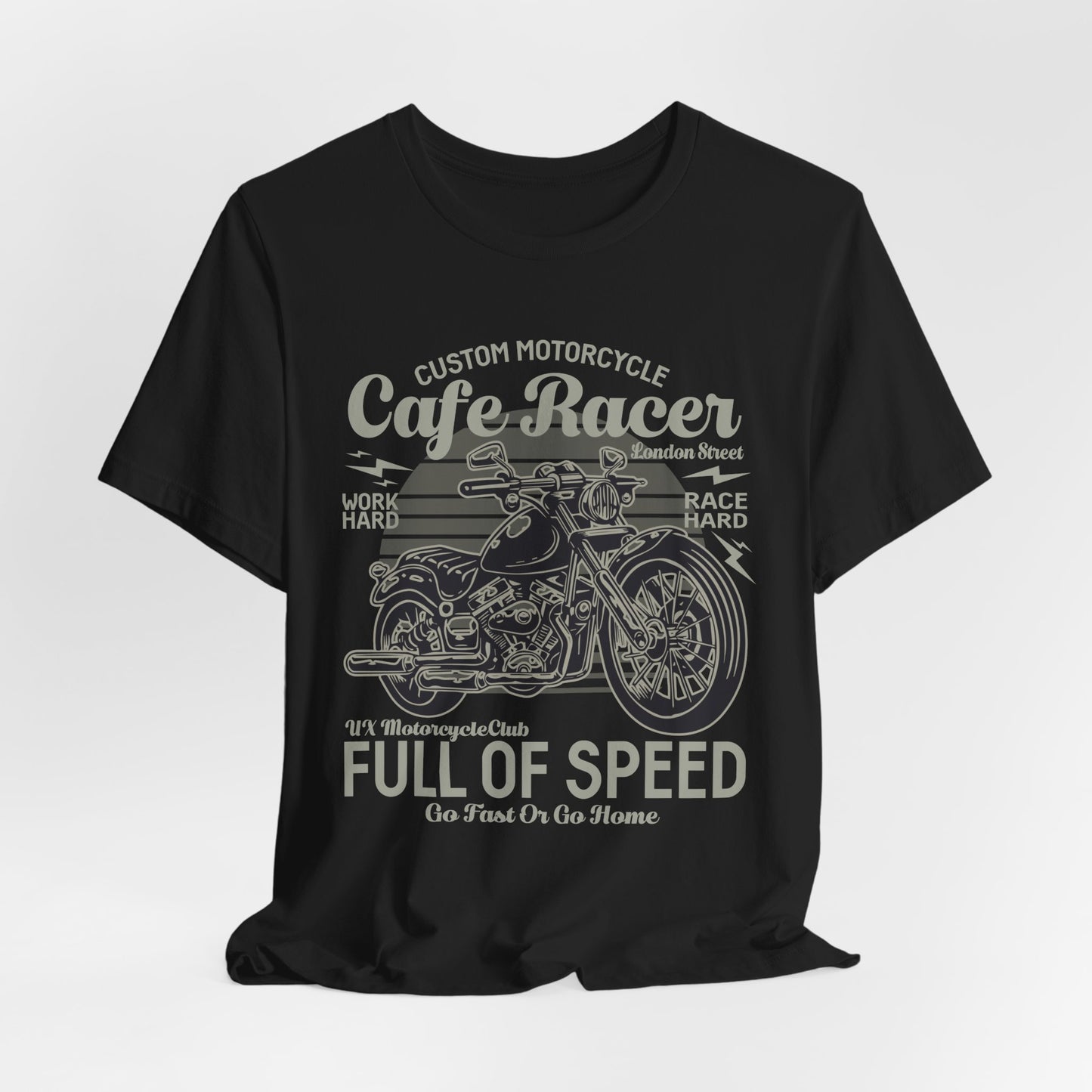 Custom Motorcycle, Cafe Racer - Unisex Jersey Short Sleeve Tee - 13295