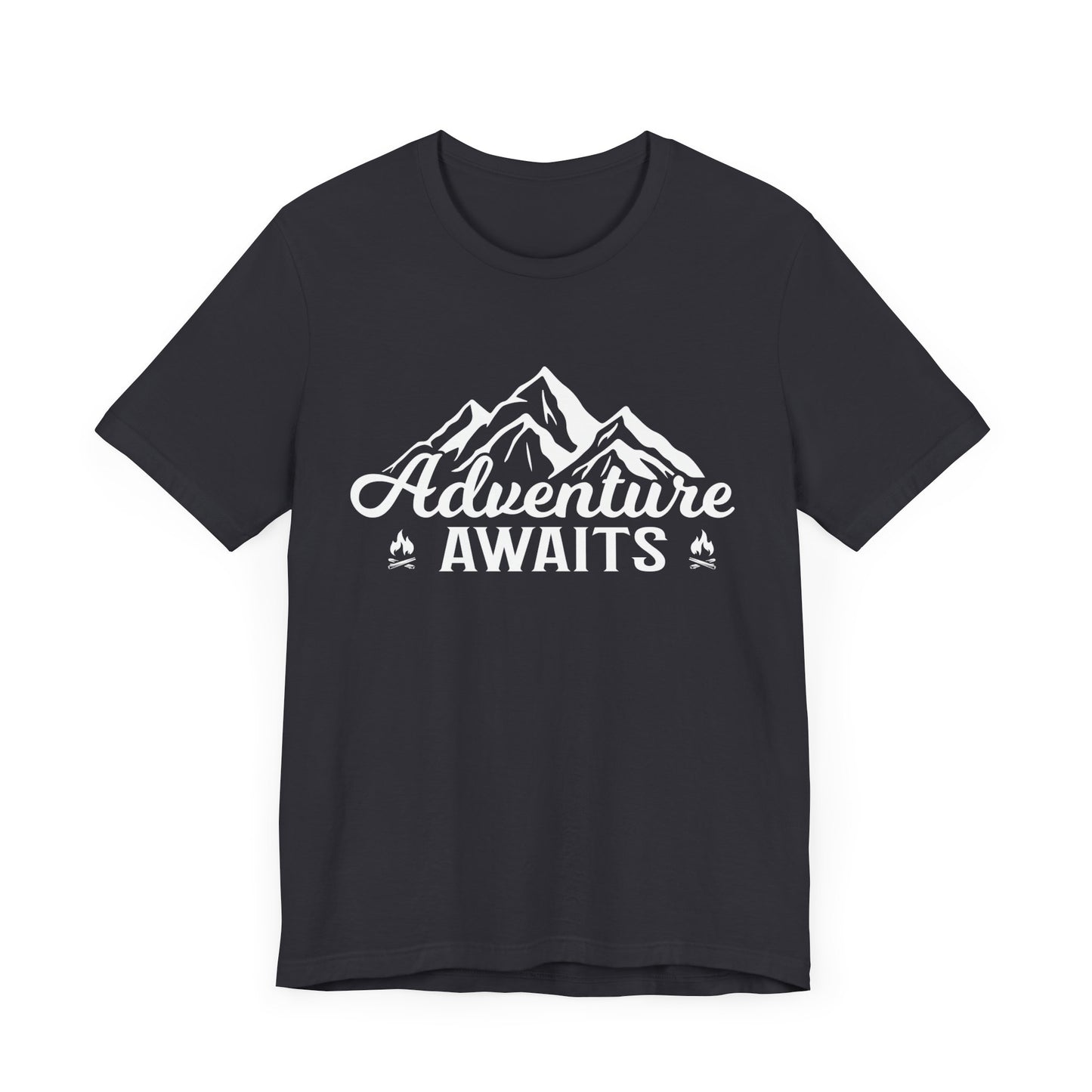 Camping: Adventure Awaits - Unisex Jersey Short Sleeve Tee